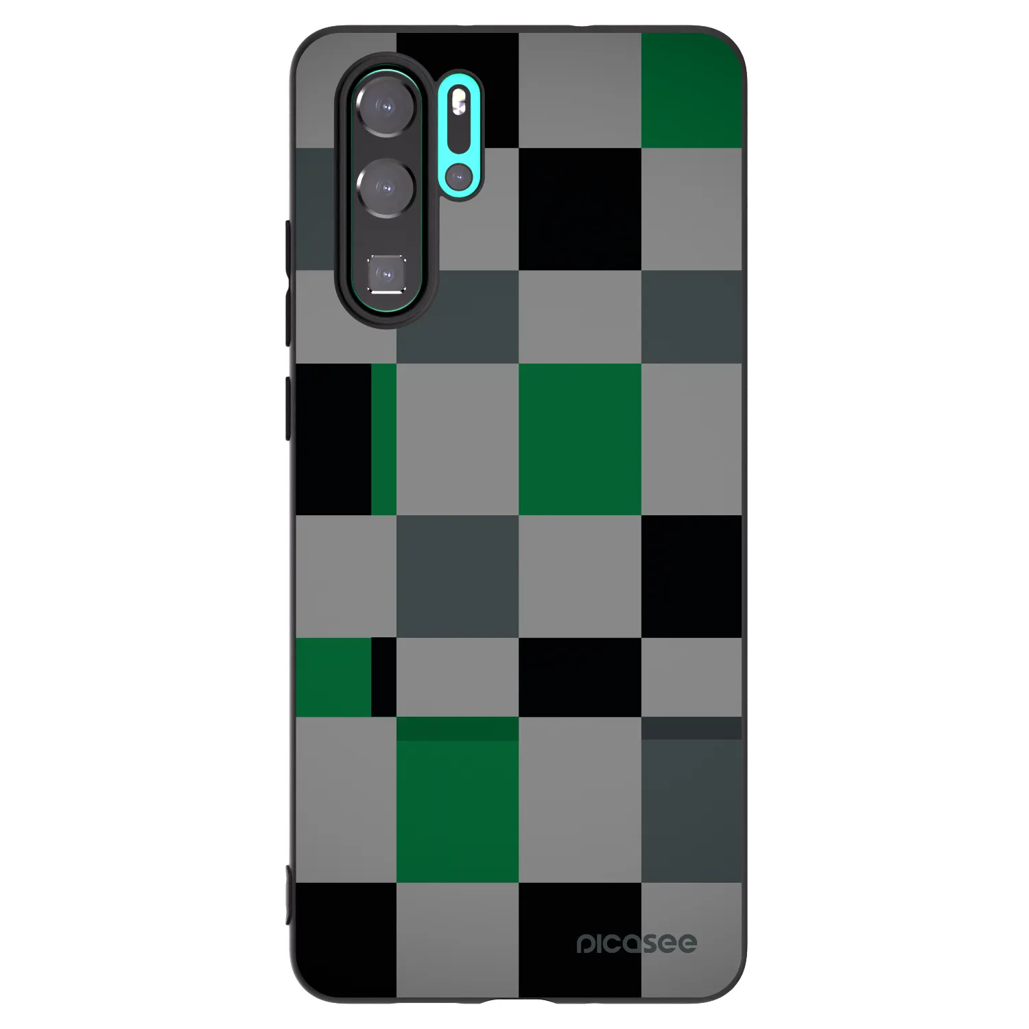 Picasee crna silikonska maskica za Huawei P30 Pro - Block Grid