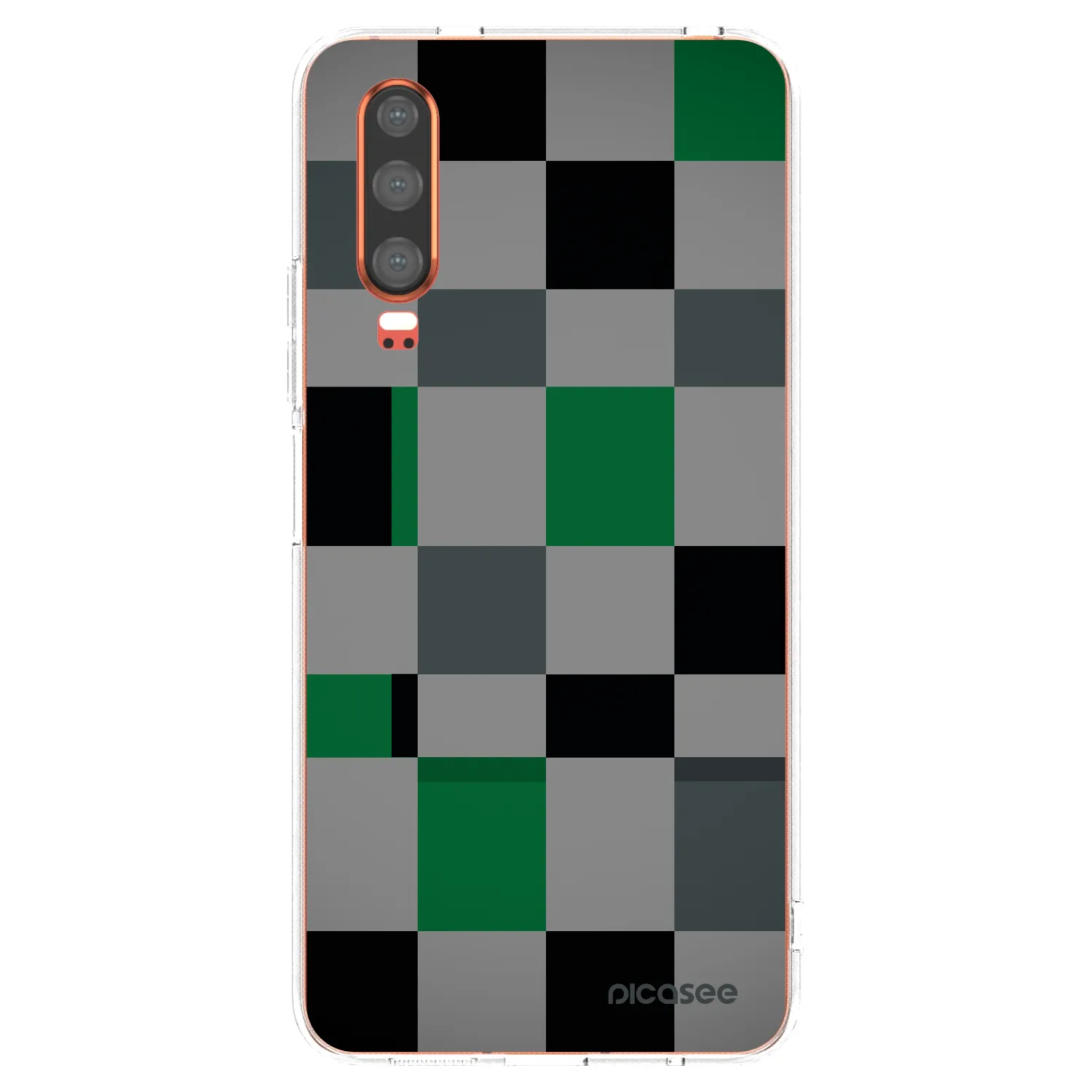 Picasee silikonska prozirna maskica za Huawei P30 - Block Grid
