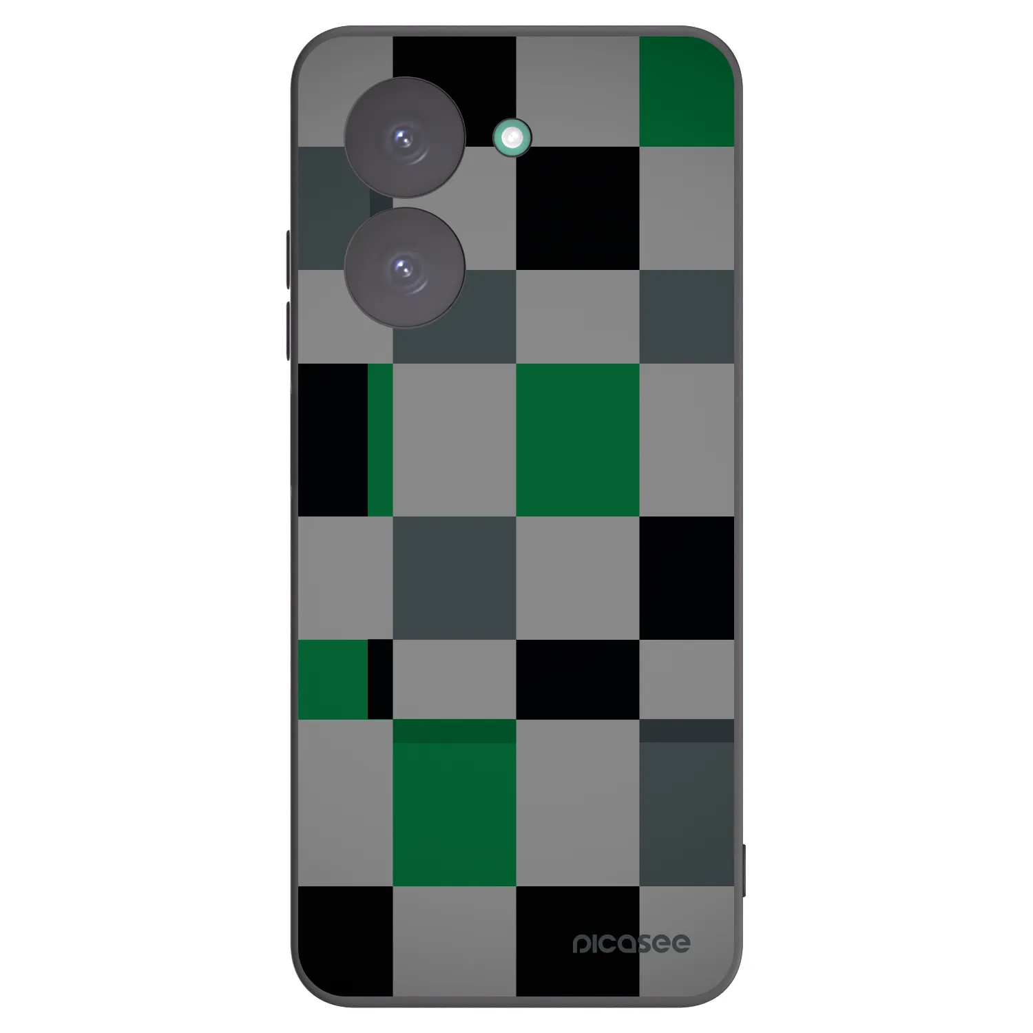 Picasee crna silikonska maskica za Xiaomi Redmi A5 - Block Grid