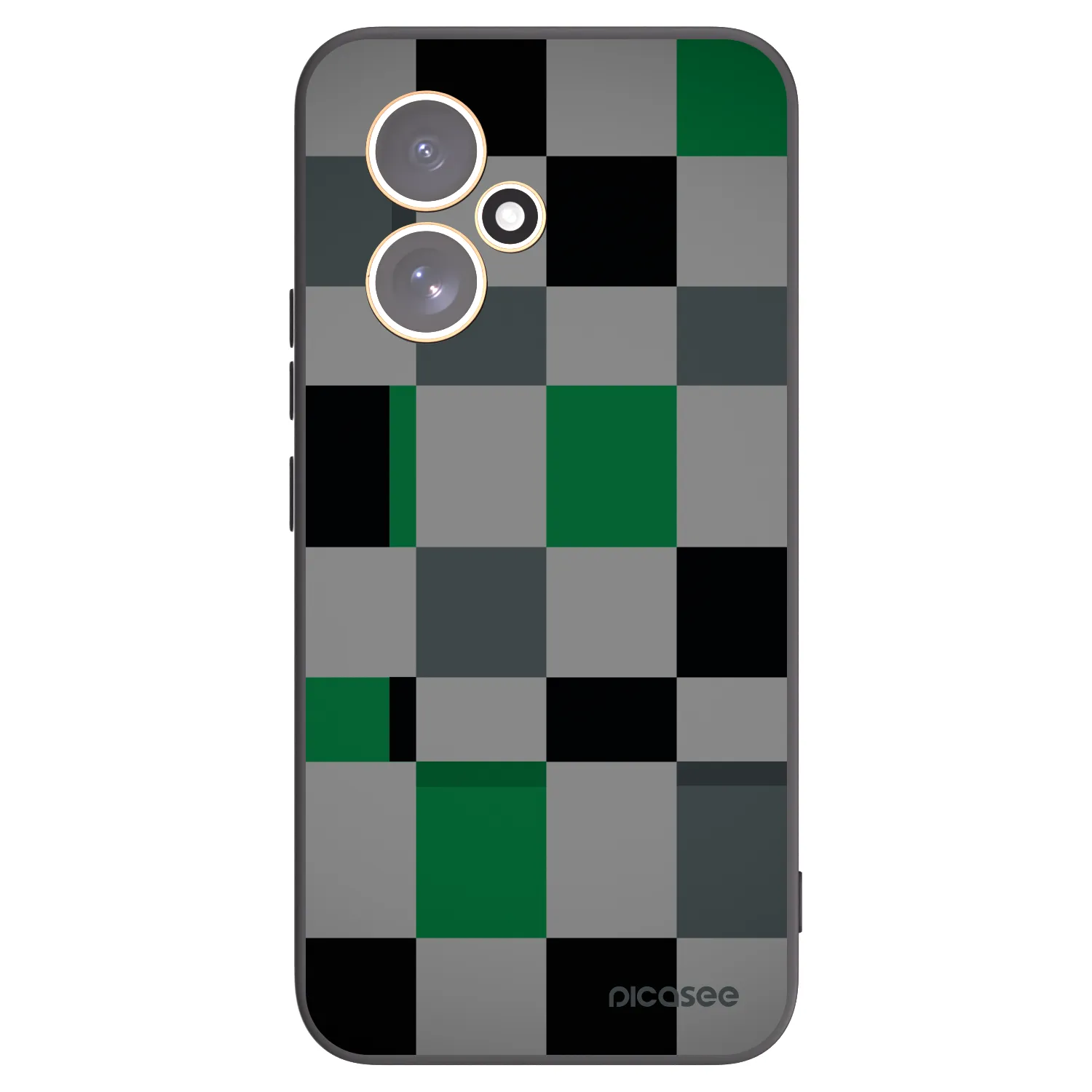 Picasee crna silikonska maskica za Honor 400 5G - Block Grid