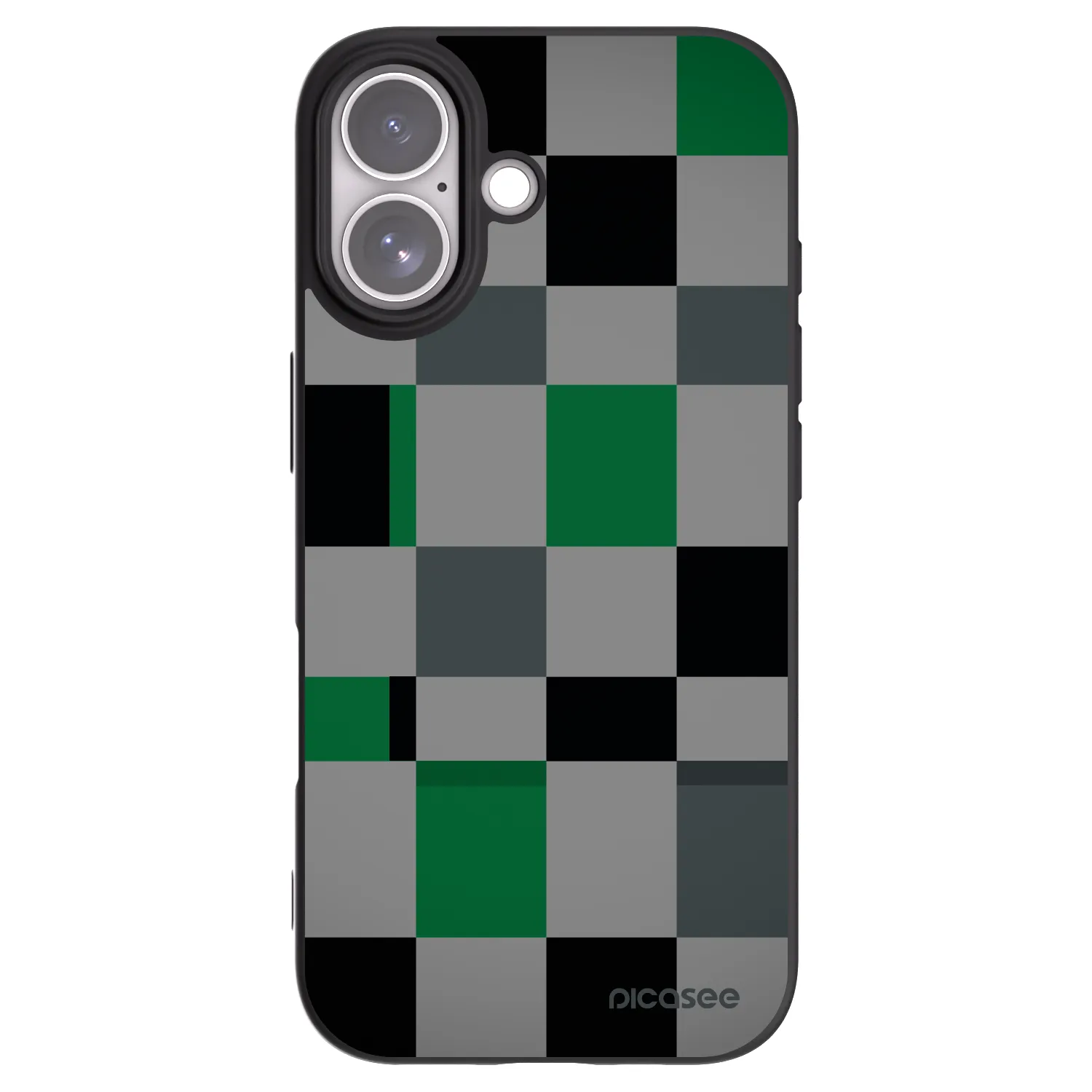 Picasee crna silikonska maskica za Apple iPhone 17 - Block Grid