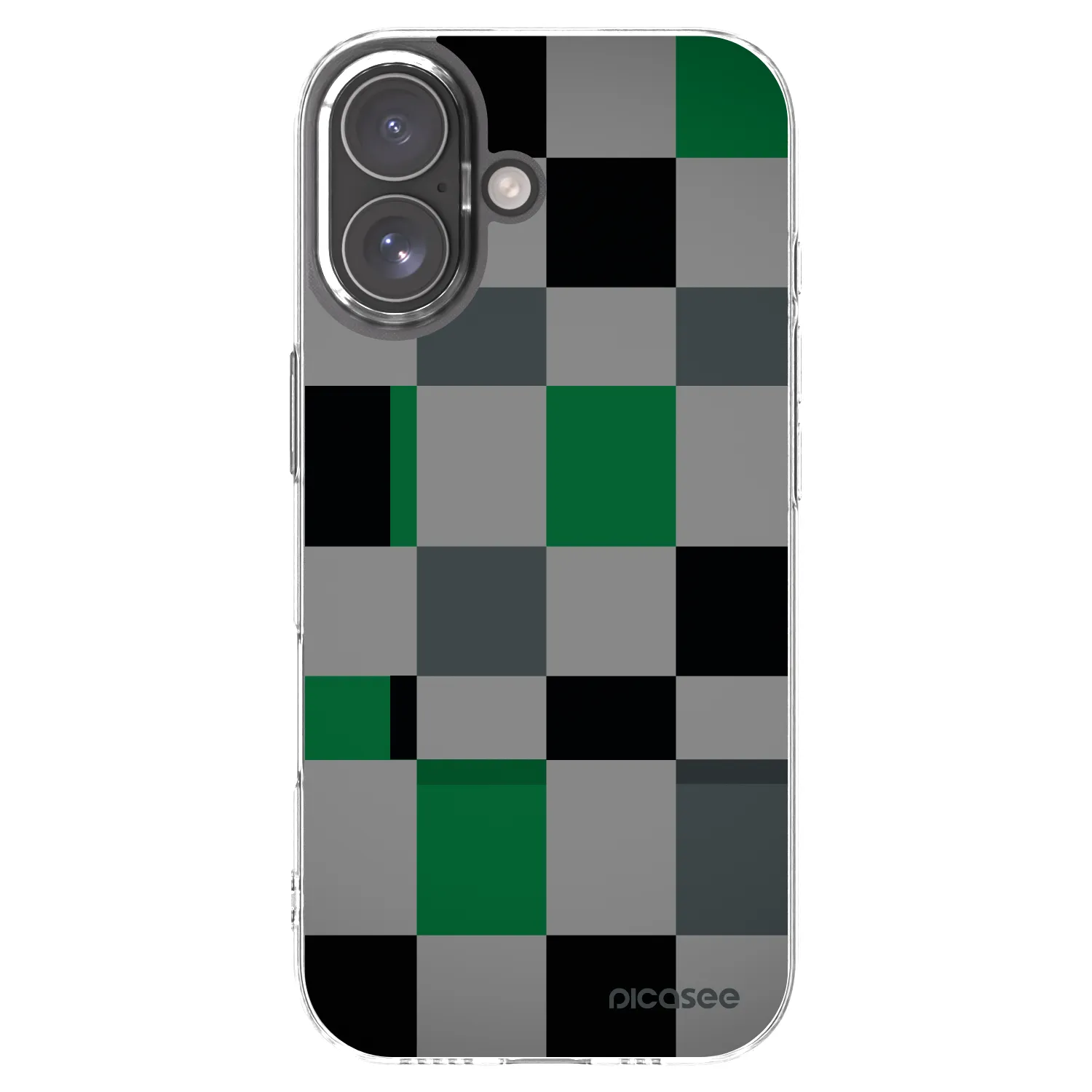 Picasee silikonska prozirna maskica za Apple iPhone 17 - Block Grid