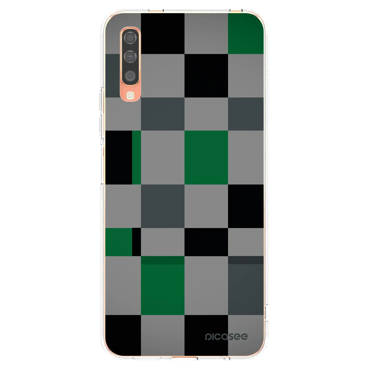 Picasee silikonska prozirna maskica za Samsung Galaxy A70 A705F - Block Grid