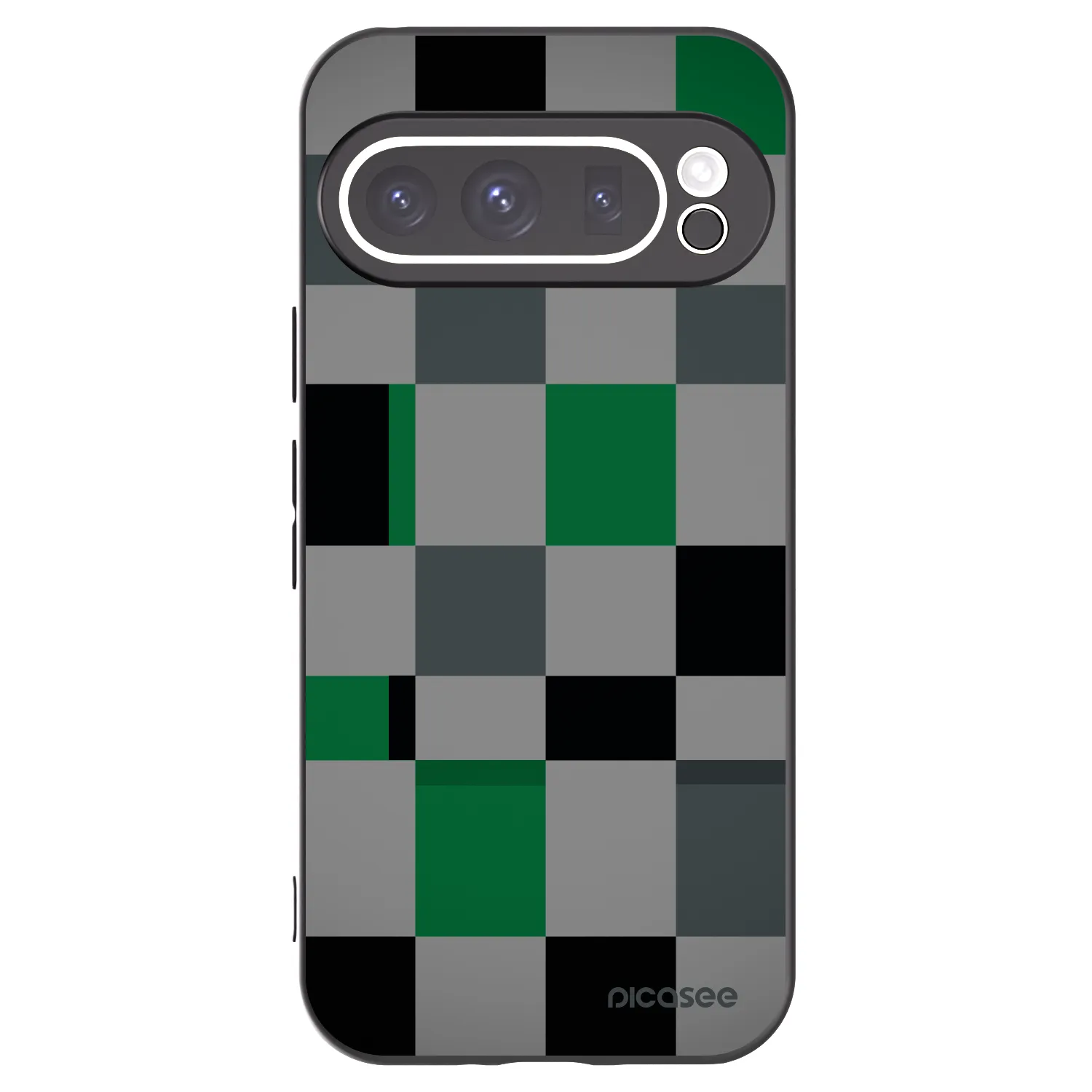 Picasee crna silikonska maskica za Google Pixel 9 Pro XL - Block Grid
