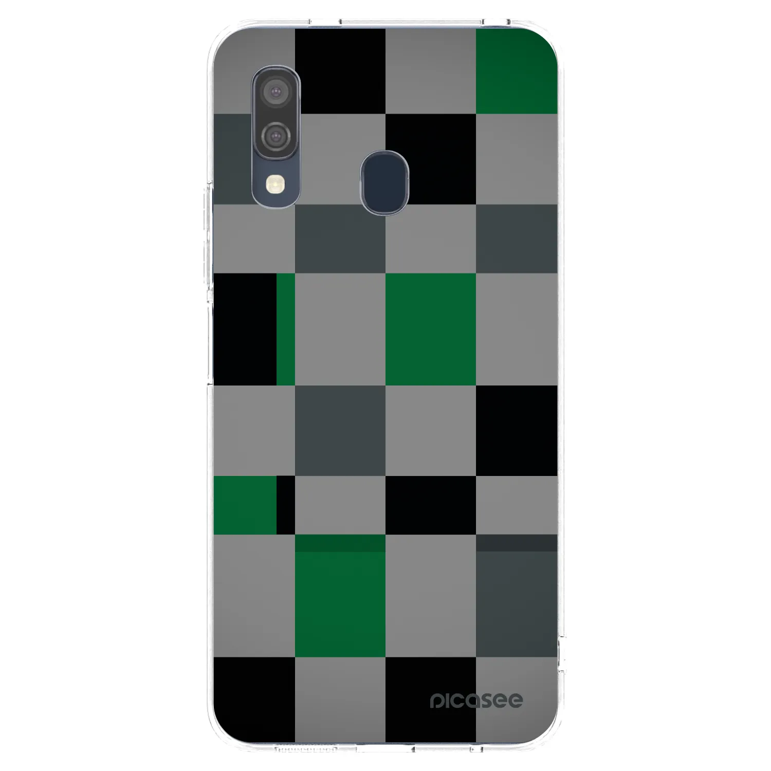 Picasee silikonska prozirna maskica za Samsung Galaxy A40 A405F - Block Grid