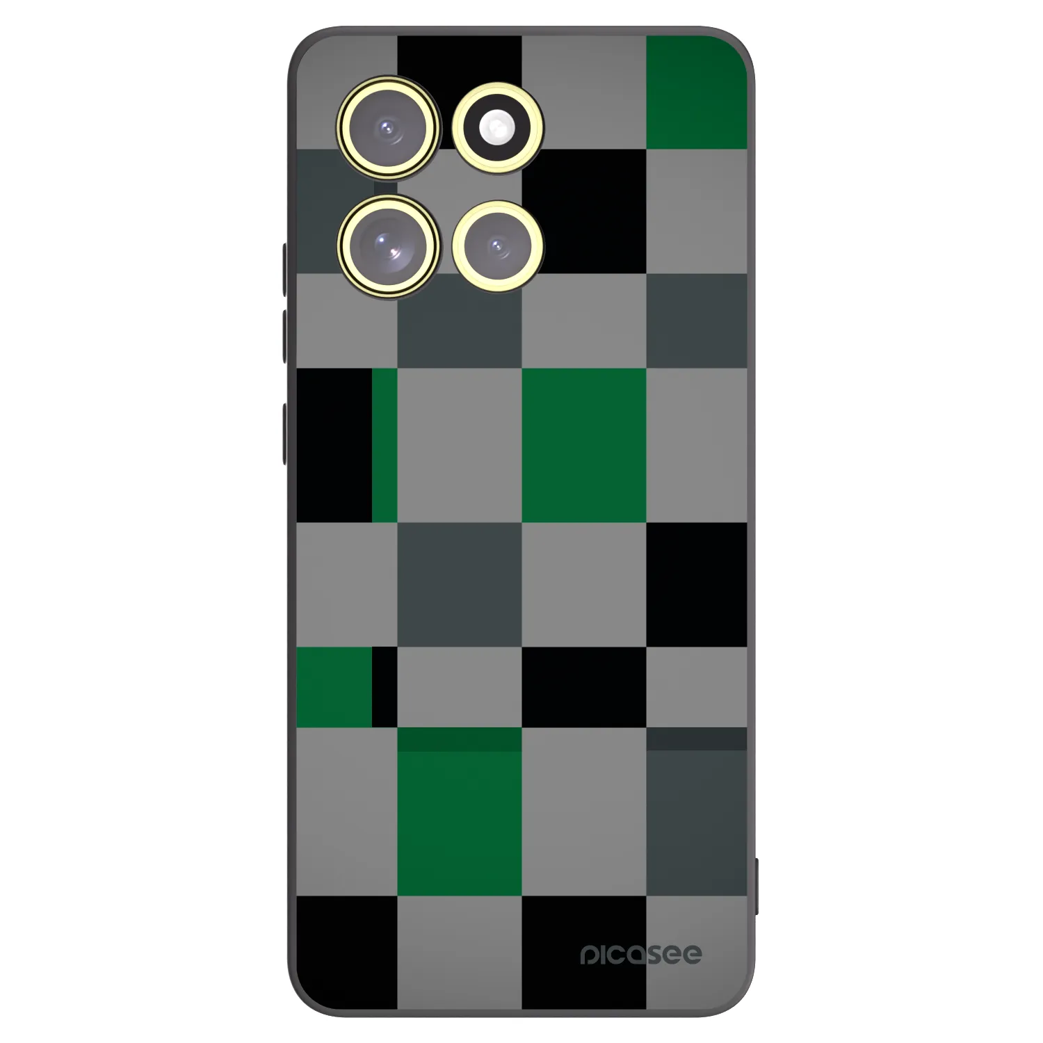 Picasee crna silikonska maskica za Motorola Moto G86 5G - Block Grid