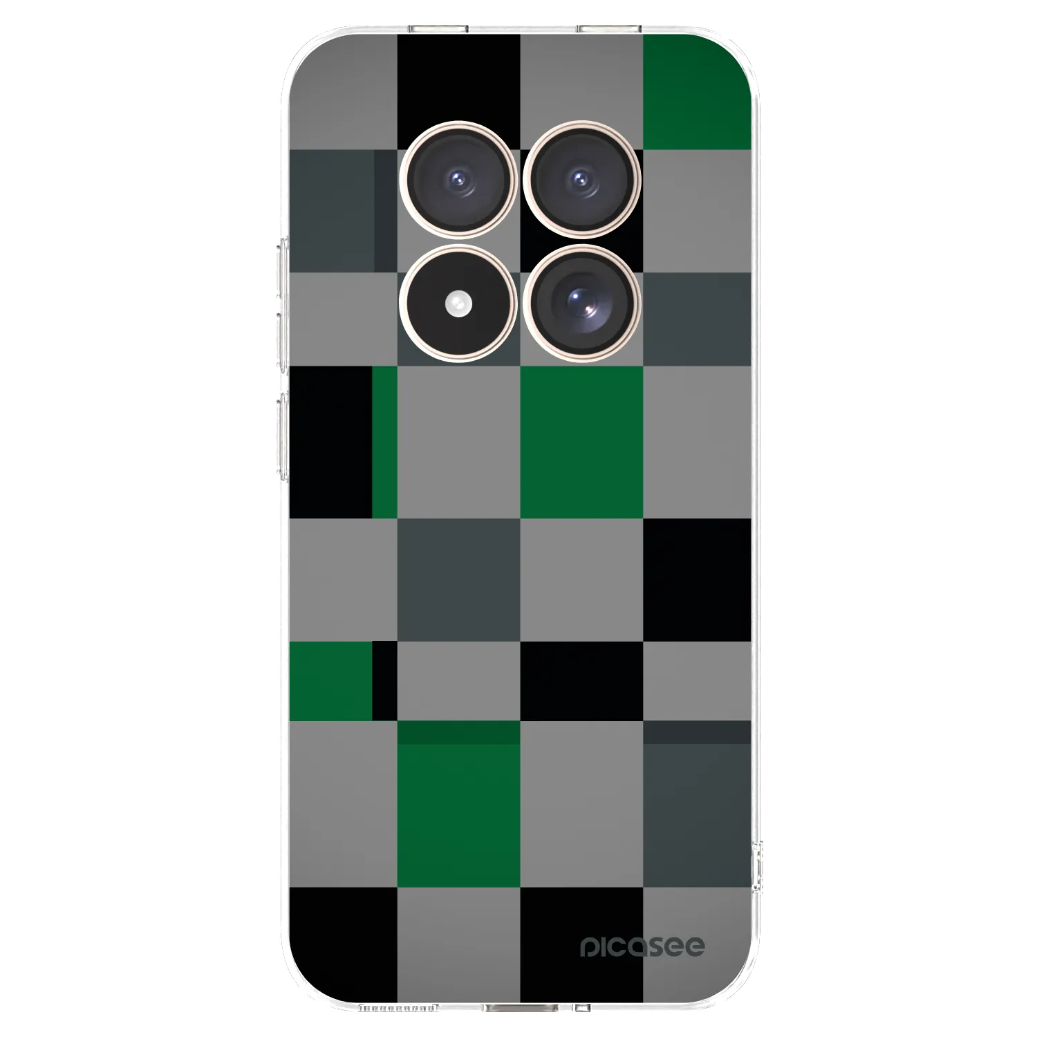 Picasee silikonska prozirna maskica za Xiaomi Redmi Note 15 Pro 4G - Block Grid