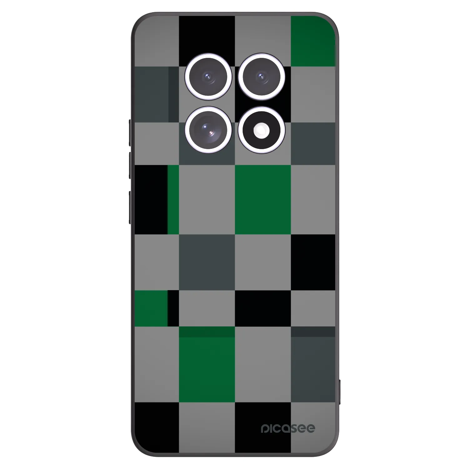 Picasee crna silikonska maskica za Xiaomi Redmi Note 15 - Block Grid