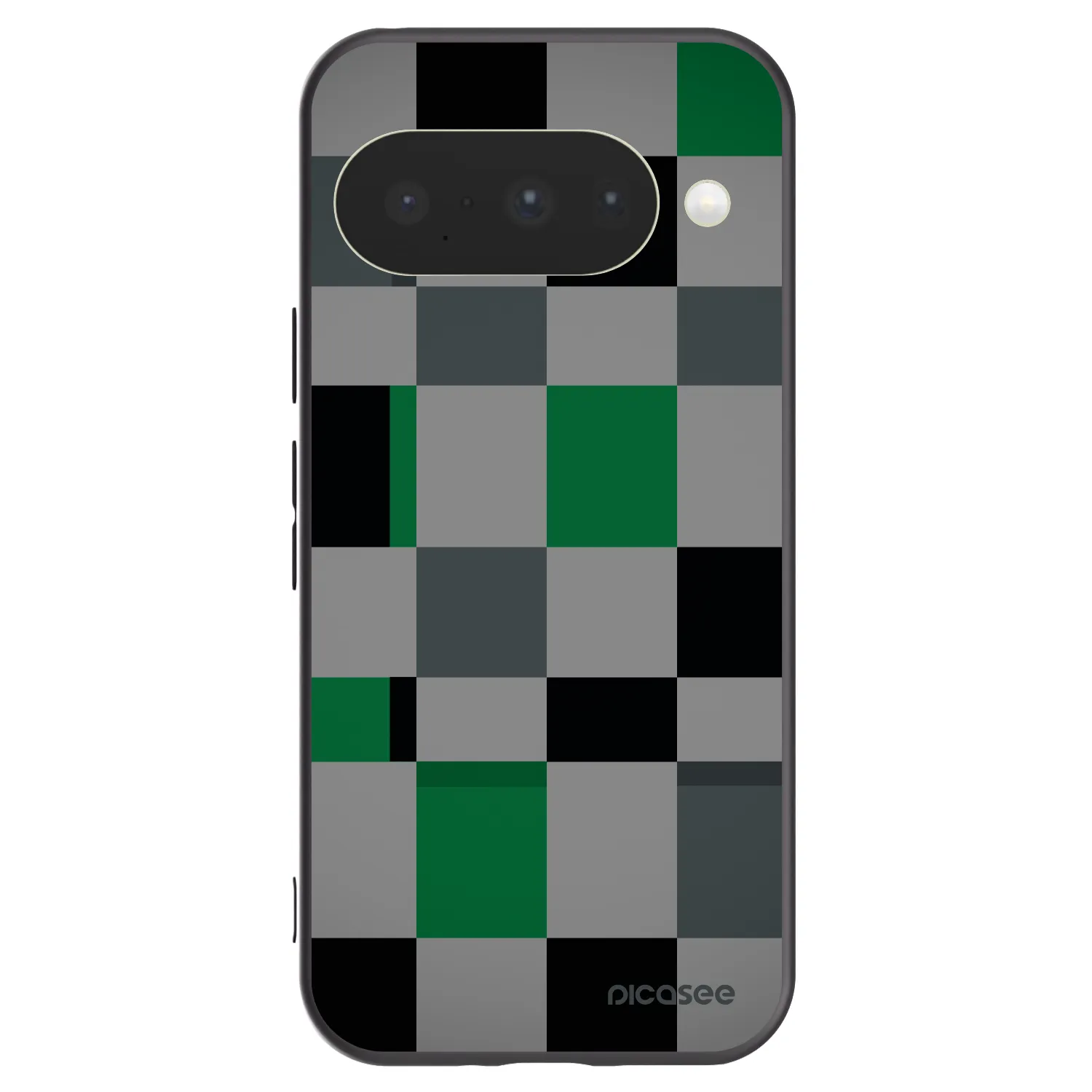Picasee crna silikonska maskica za Google Pixel 10 - Block Grid