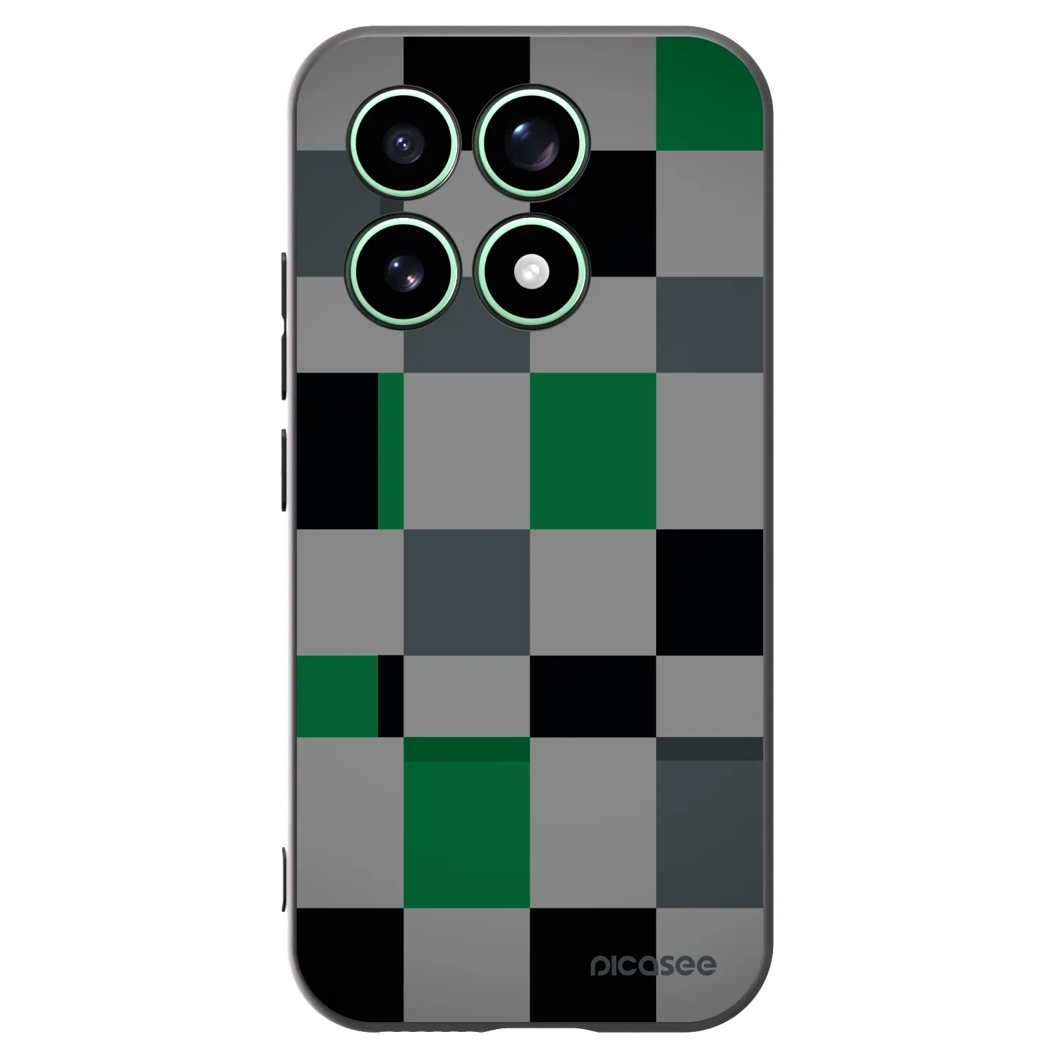 Picasee crna silikonska maskica za Xiaomi 17 - Block Grid