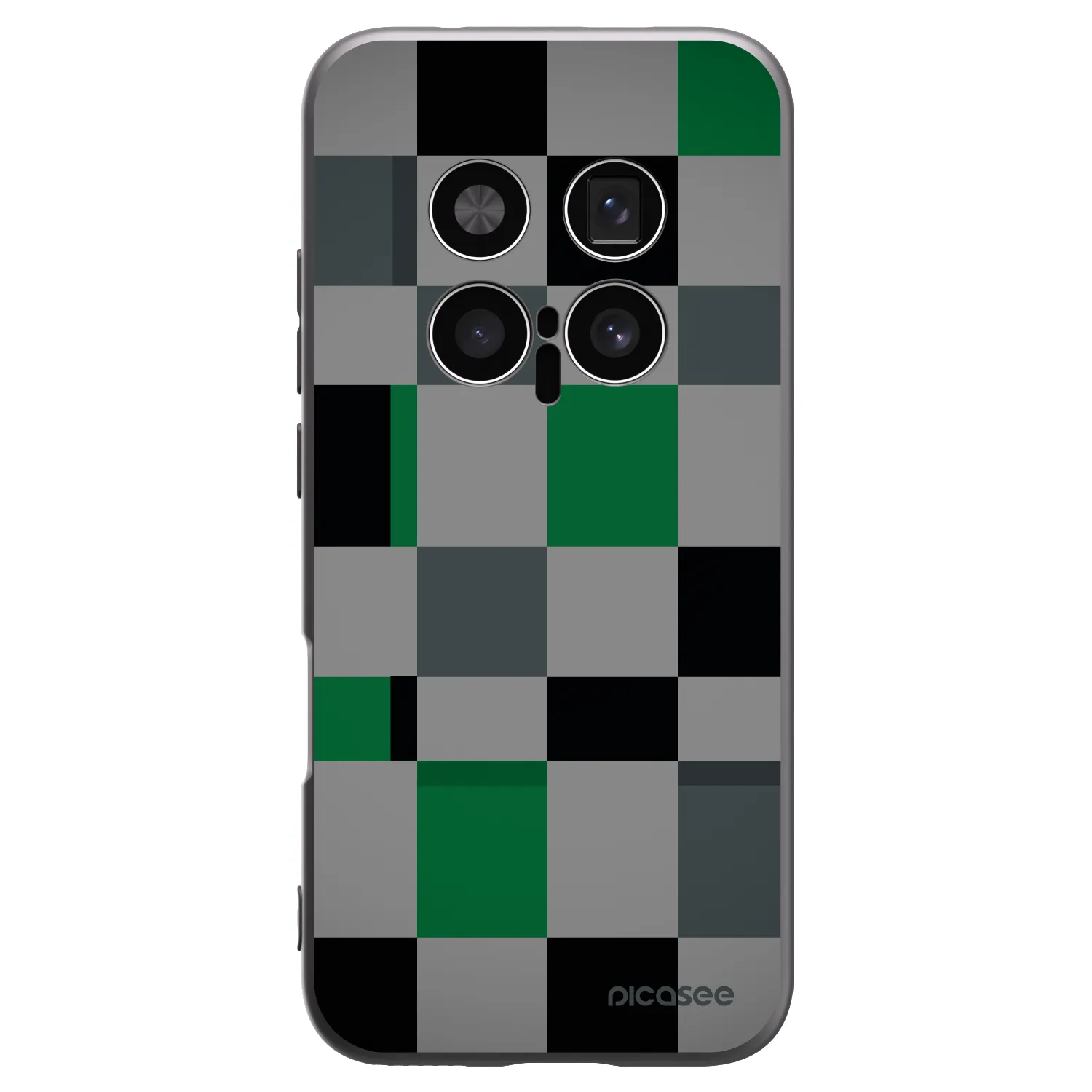 Picasee crna silikonska maskica za Honor Magic8 Pro 5G - Block Grid