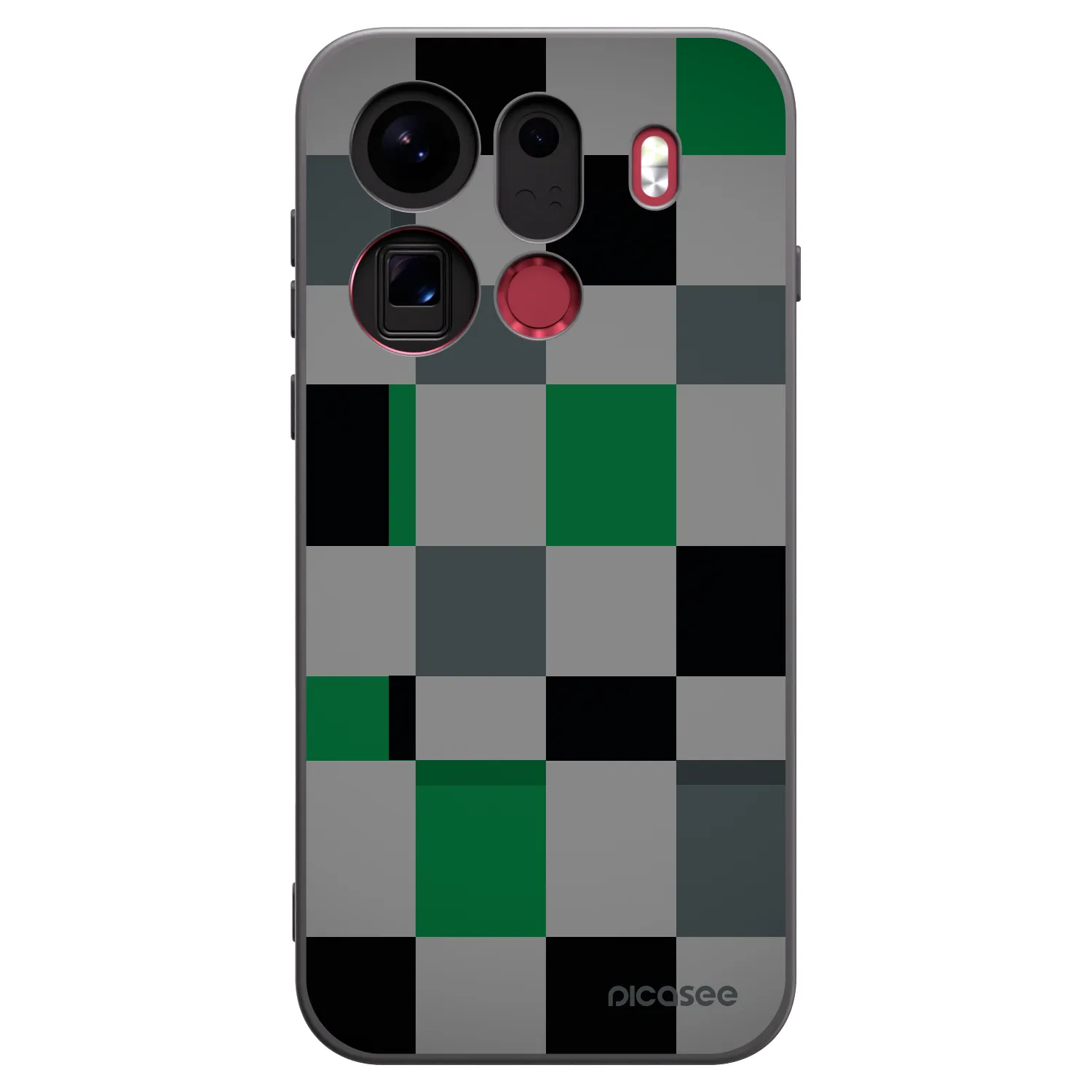 Picasee crna silikonska maskica za OPPO Find X9 Pro - Block Grid