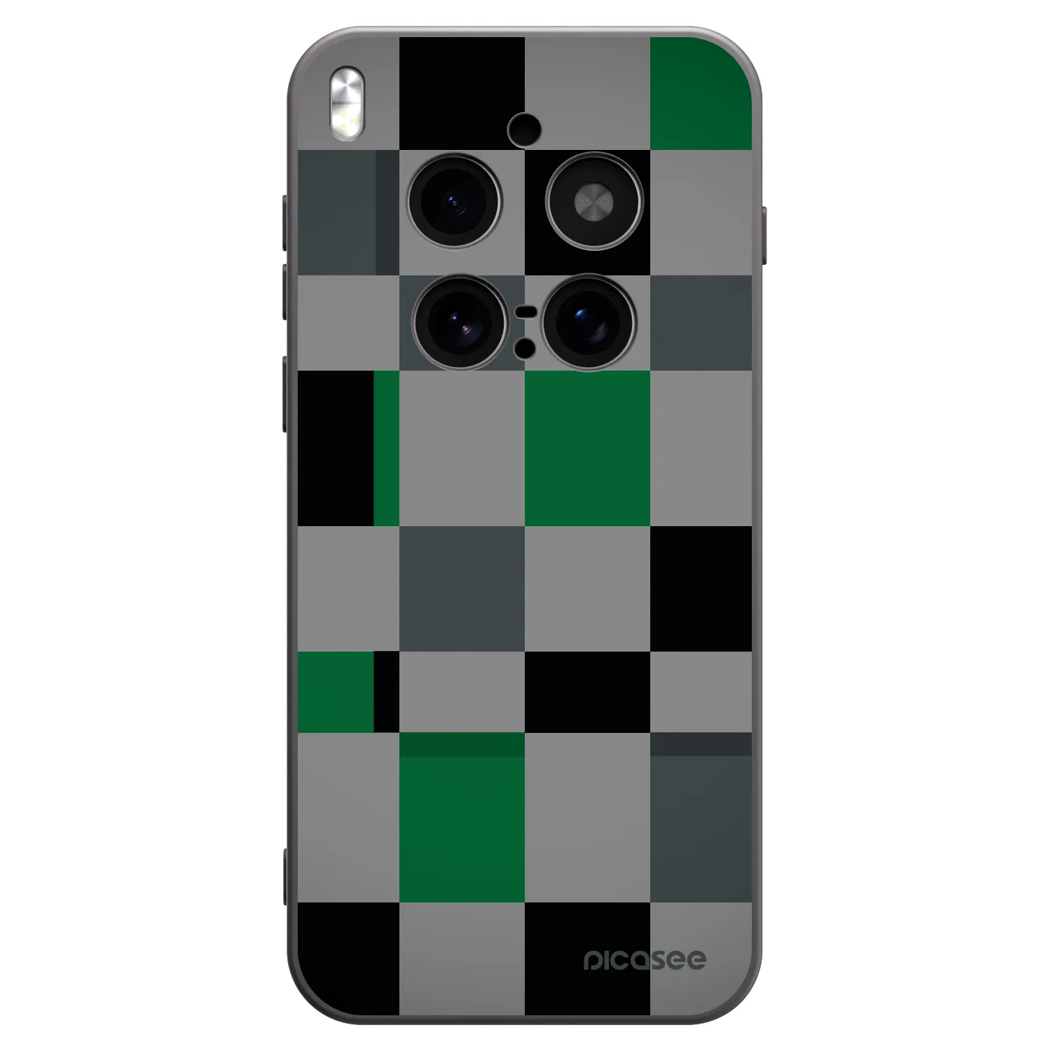 Picasee crna silikonska maskica za Vivo X300 Pro - Block Grid