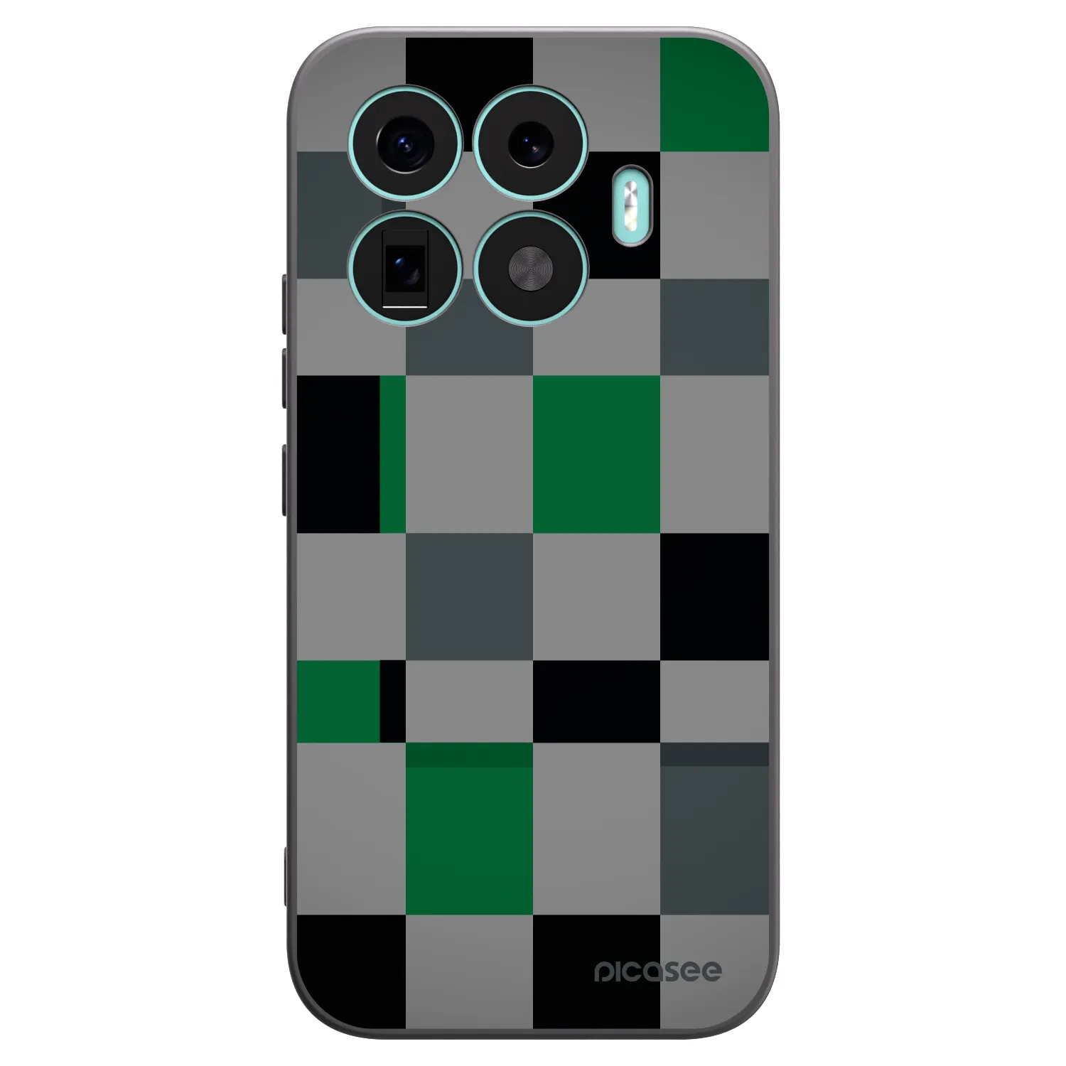 Picasee crna silikonska maskica za Xiaomi 17T - Block Grid