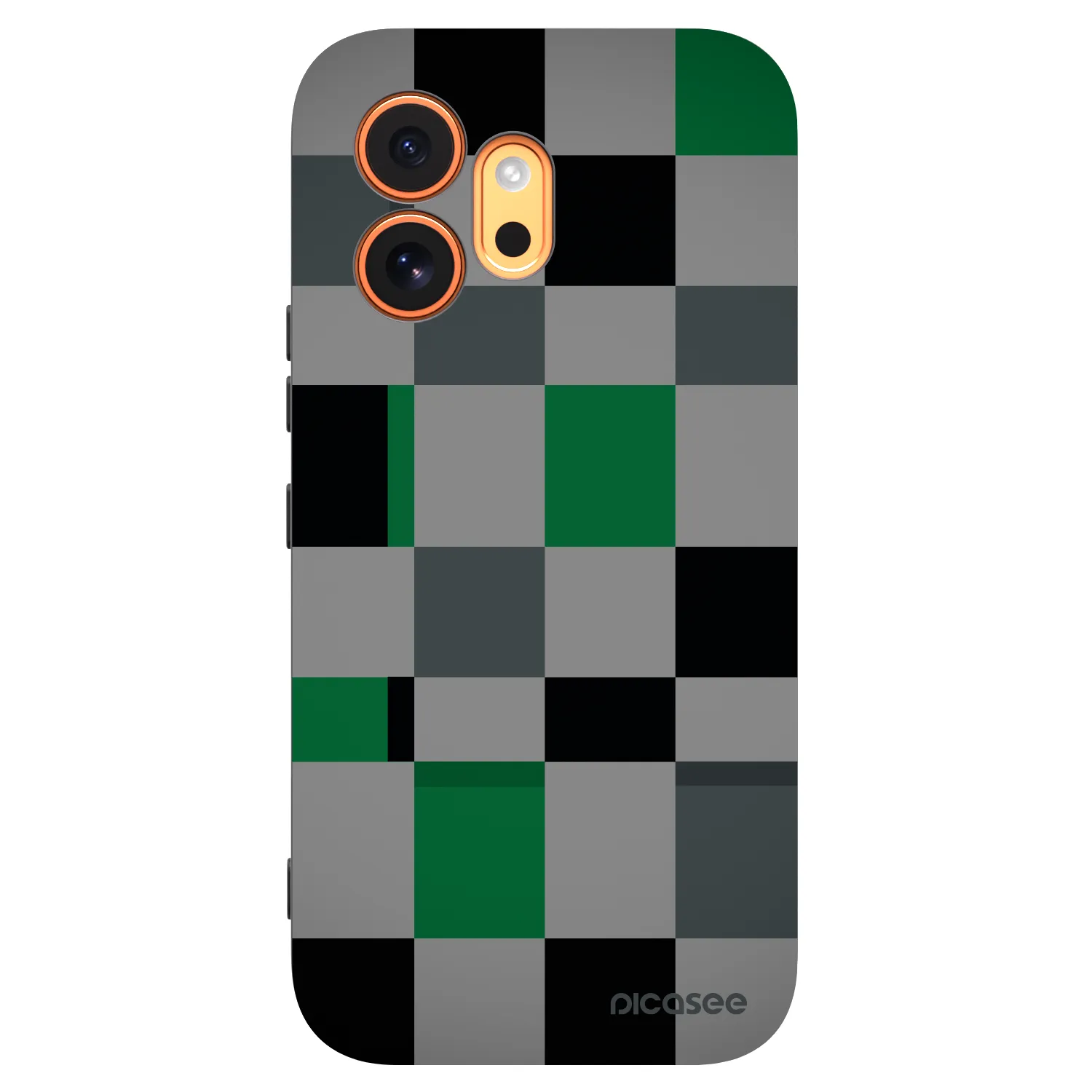 Picasee crna silikonska maskica za Honor 600 - Block Grid