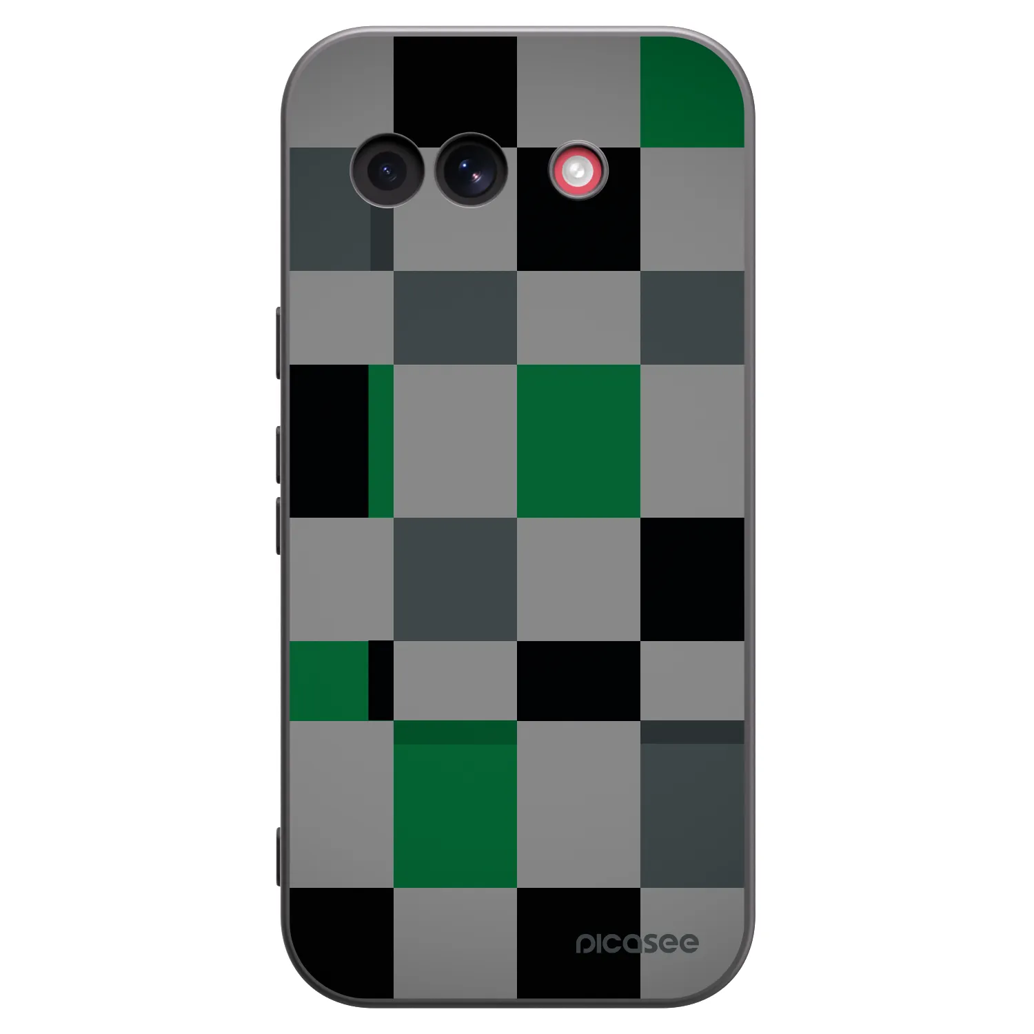 Picasee crna silikonska maskica za Google Pixel 10a - Block Grid
