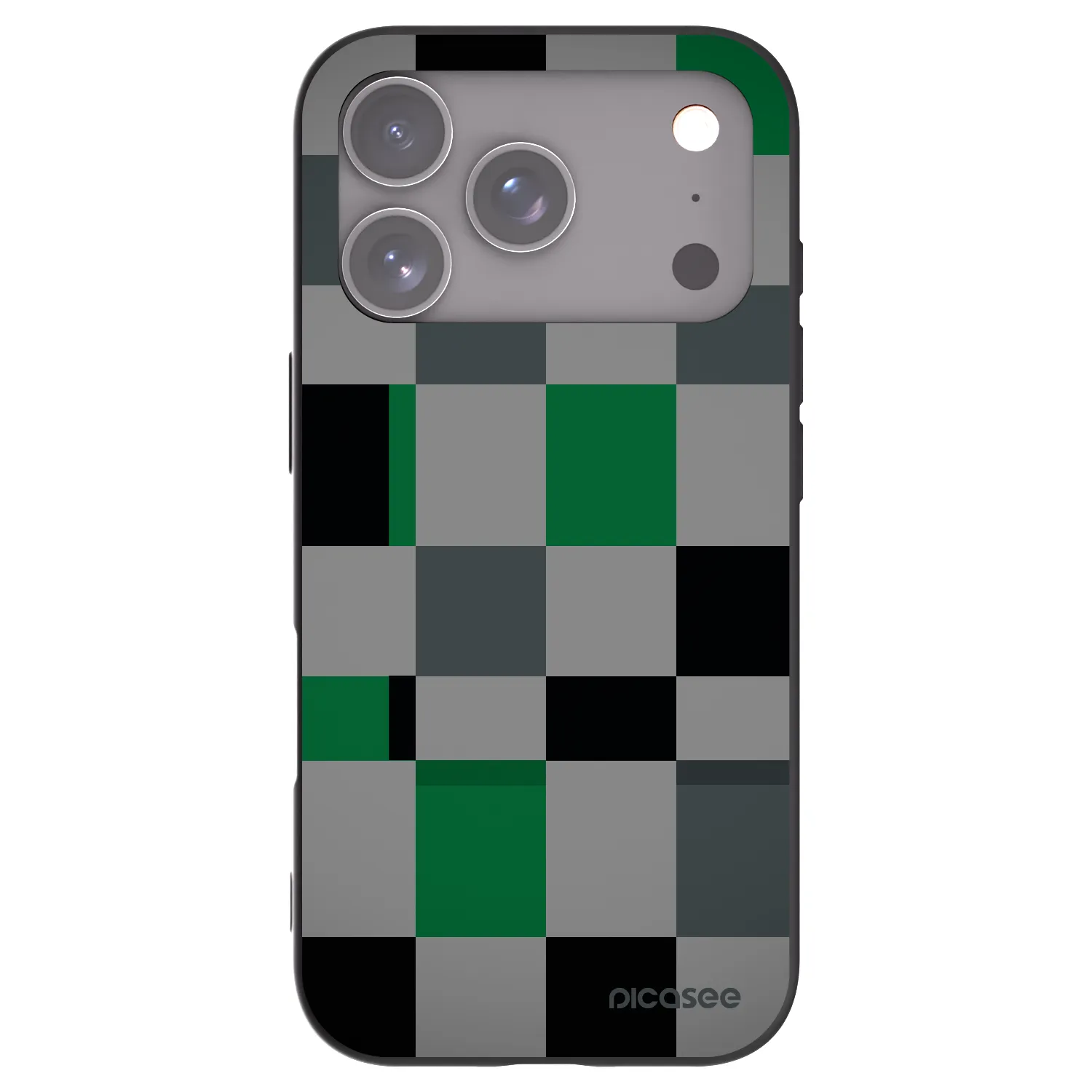 Picasee crna silikonska maskica za Apple iPhone 18 Pro - Block Grid