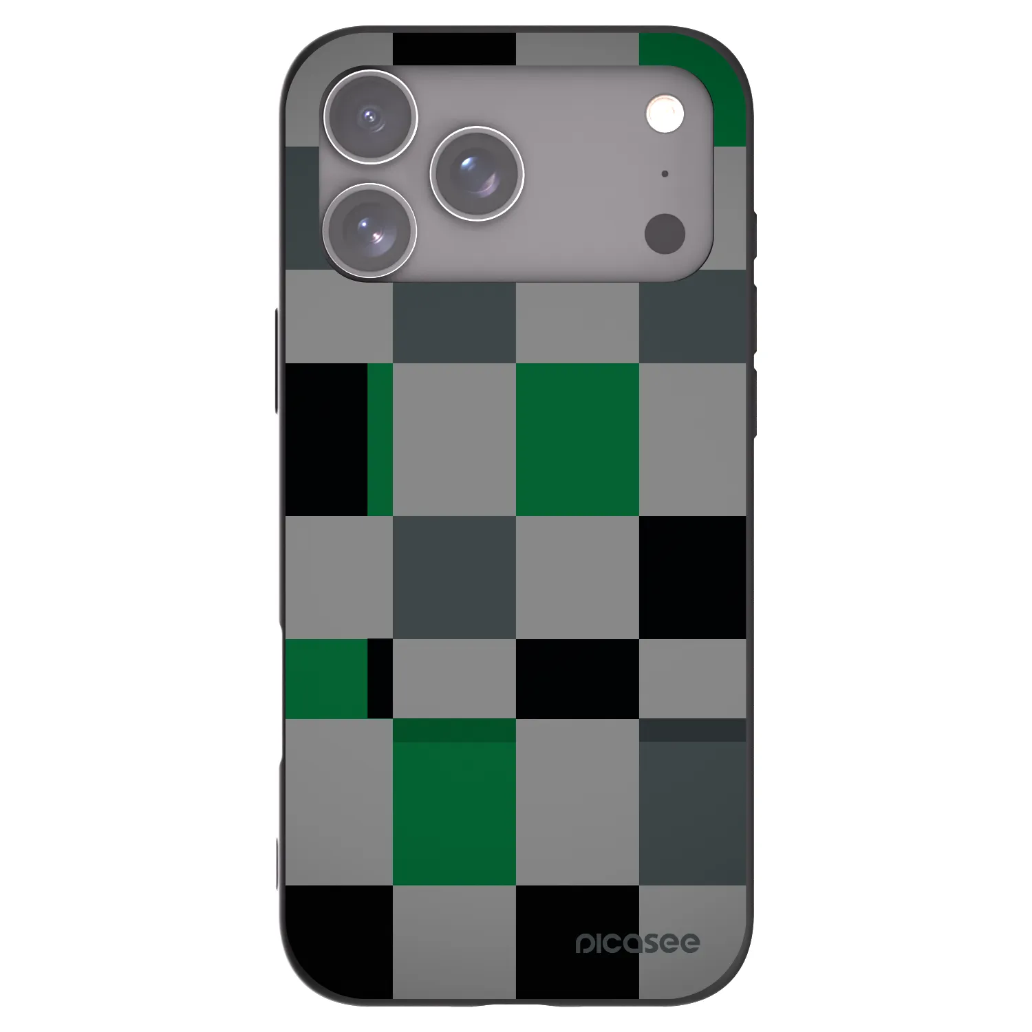 Picasee crna silikonska maskica za Apple iPhone 18 Pro Max - Block Grid