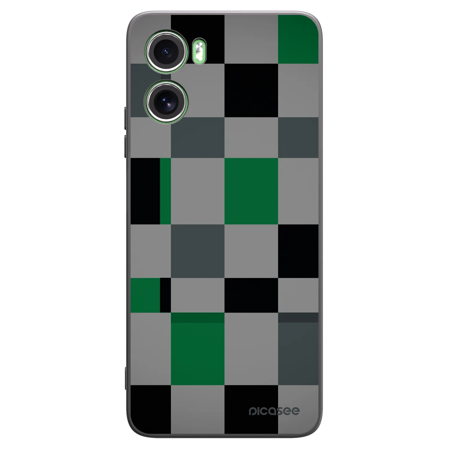 Picasee crna silikonska maskica za Motorola Moto G06 - Block Grid