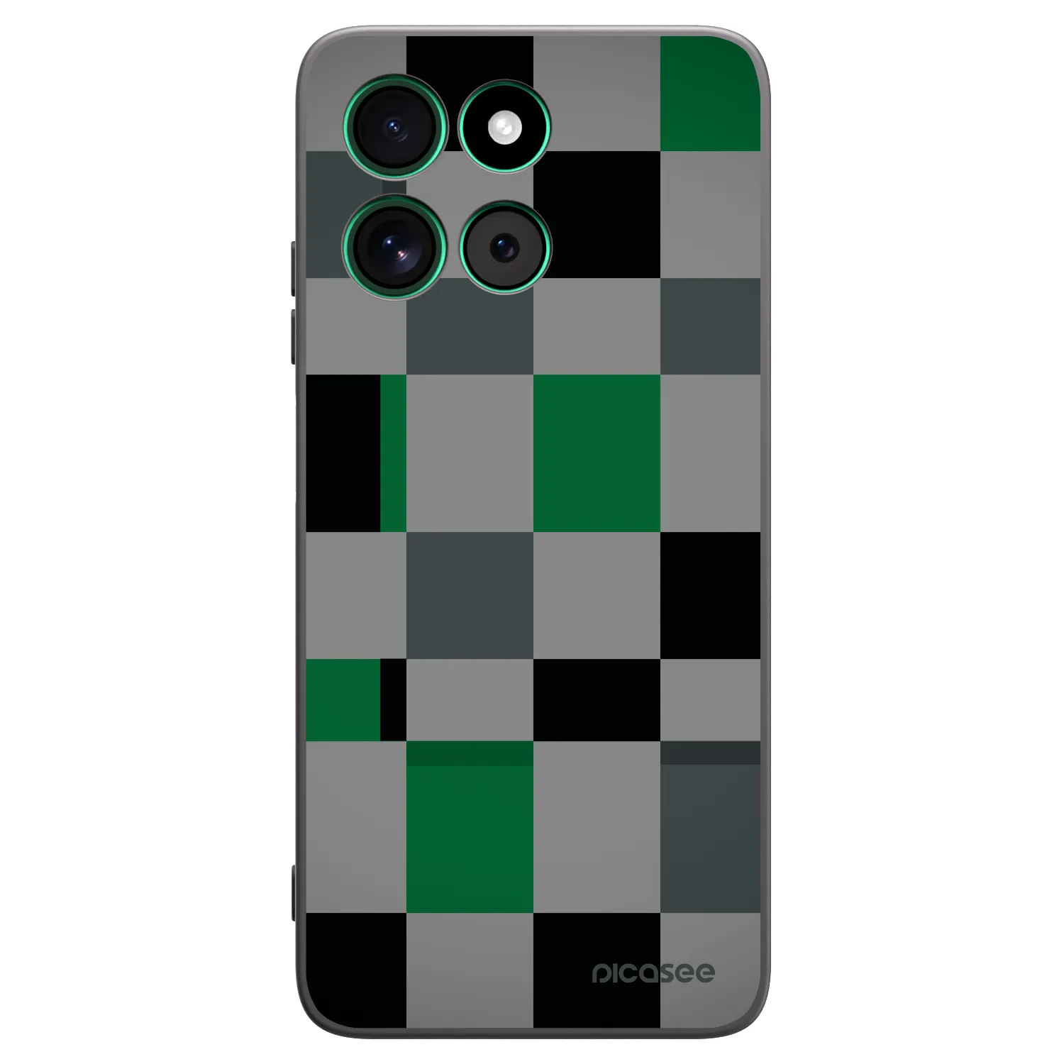 Picasee crna silikonska maskica za Motorola Moto G57 Power - Block Grid