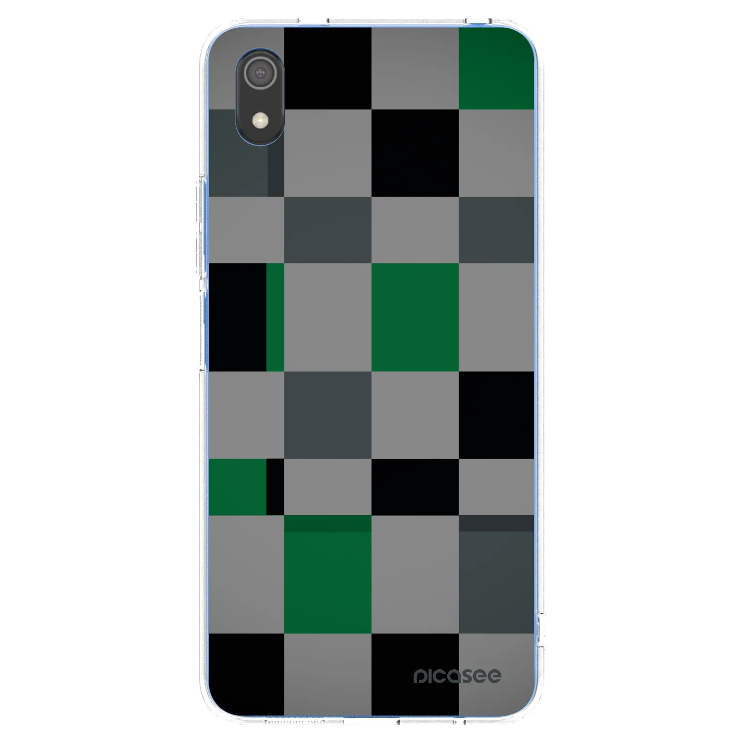 Picasee silikonska prozirna maskica za Xiaomi Redmi 7A - Block Grid