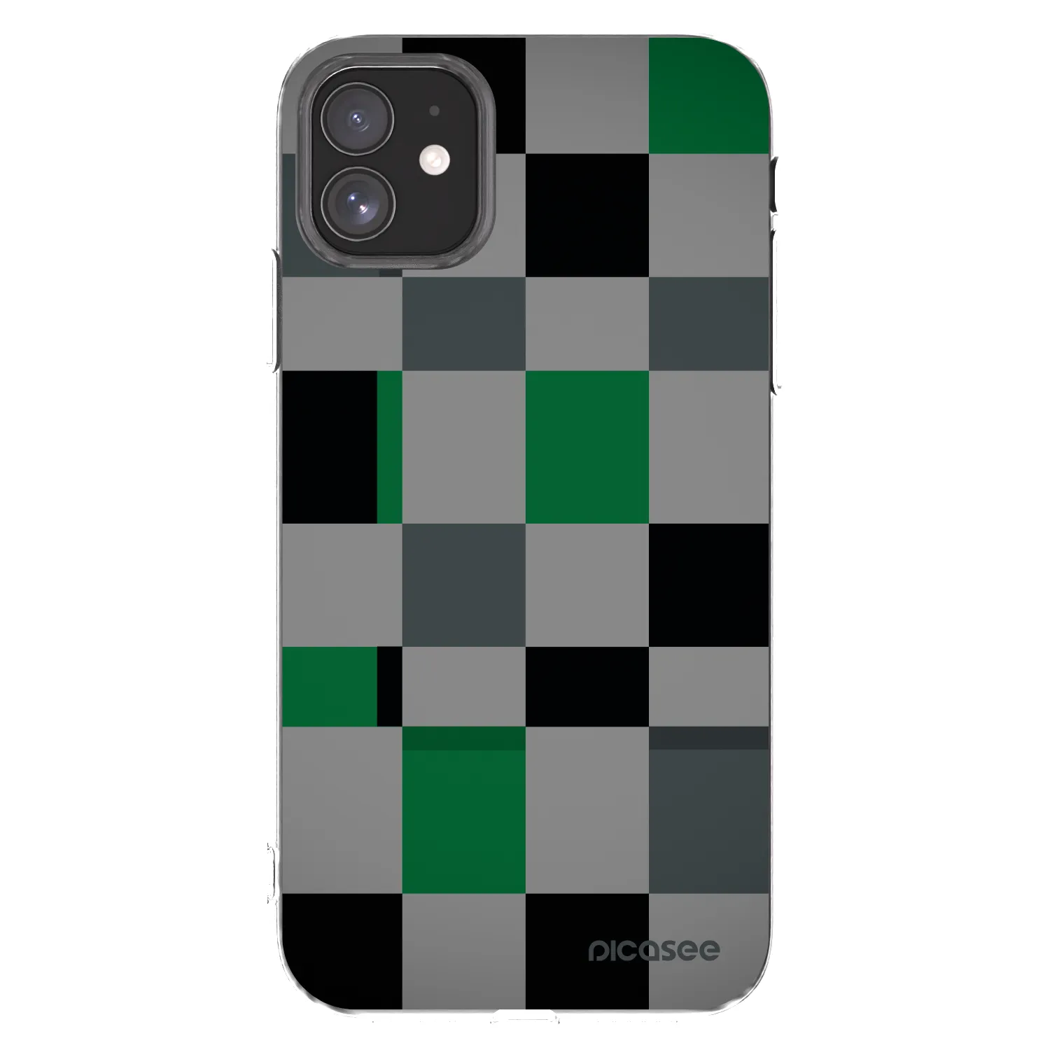 Picasee silikonska prozirna maskica za Apple iPhone 11 - Block Grid