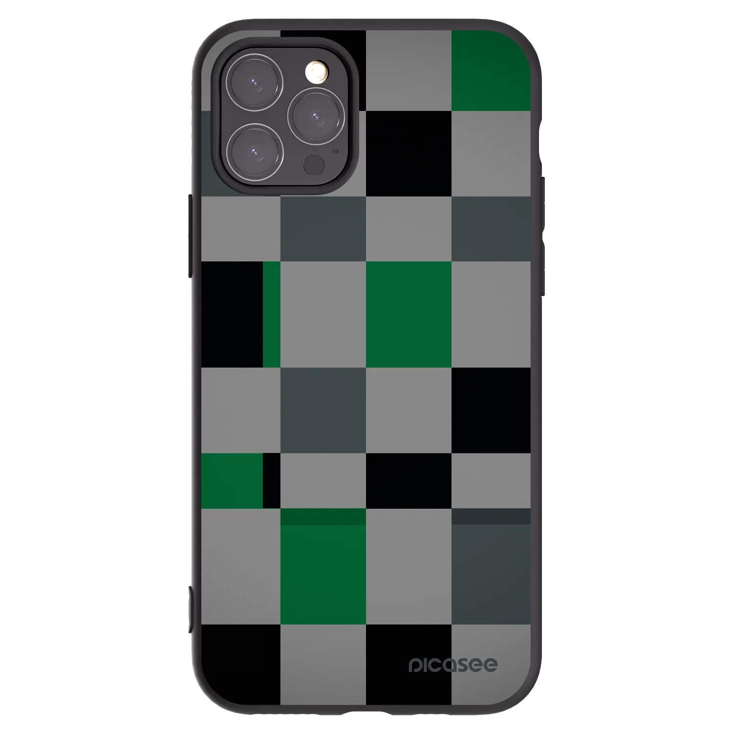 Picasee crna silikonska maskica za Apple iPhone 11 Pro - Block Grid