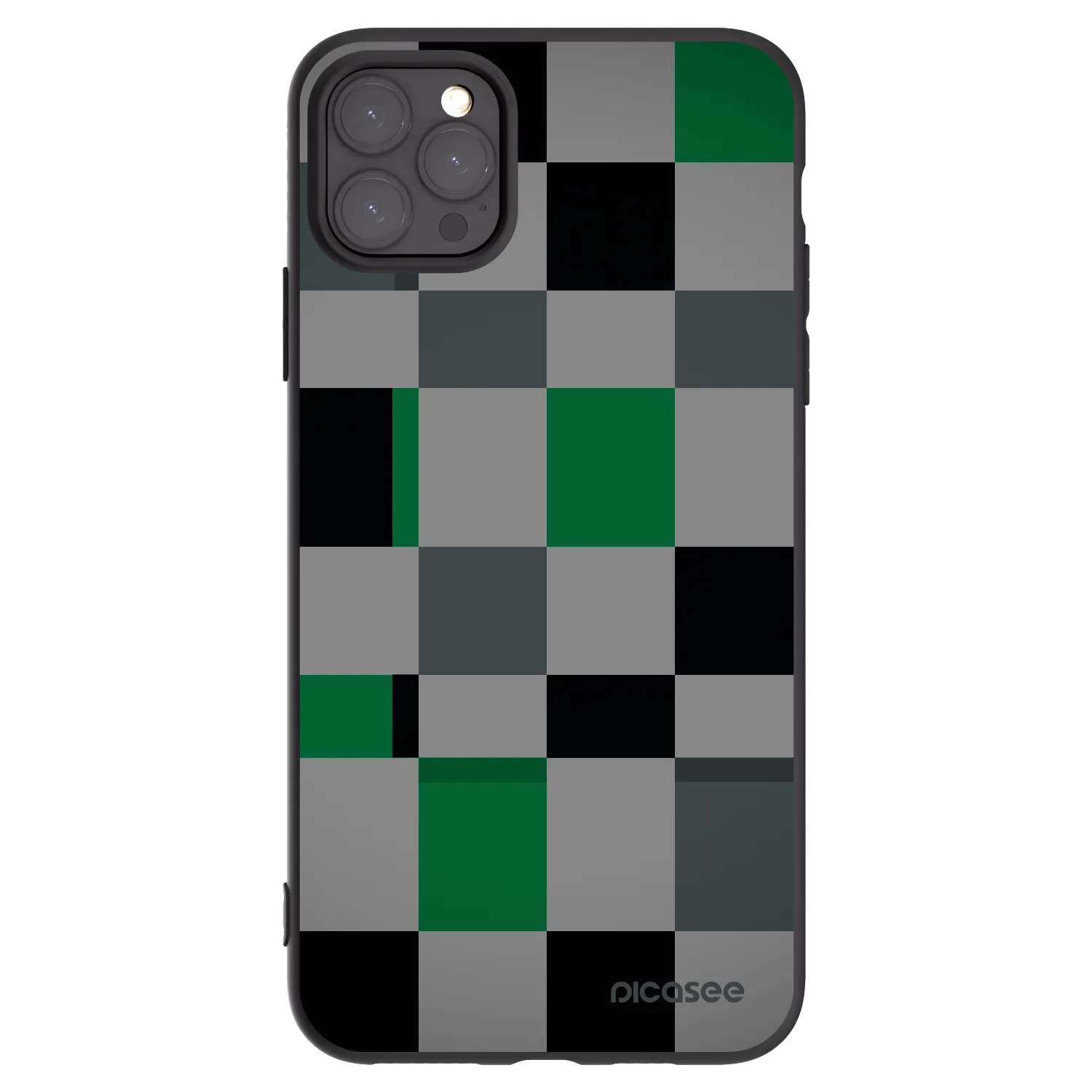 Picasee crna silikonska maskica za Apple iPhone 11 Pro Max - Block Grid