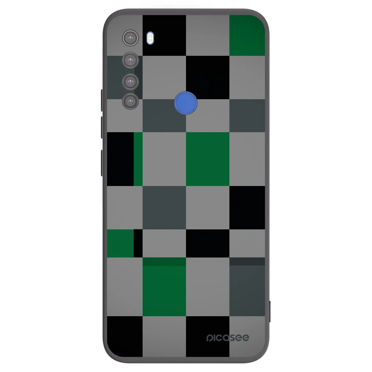 Picasee crna silikonska maskica za Xiaomi Redmi Note 8T - Block Grid