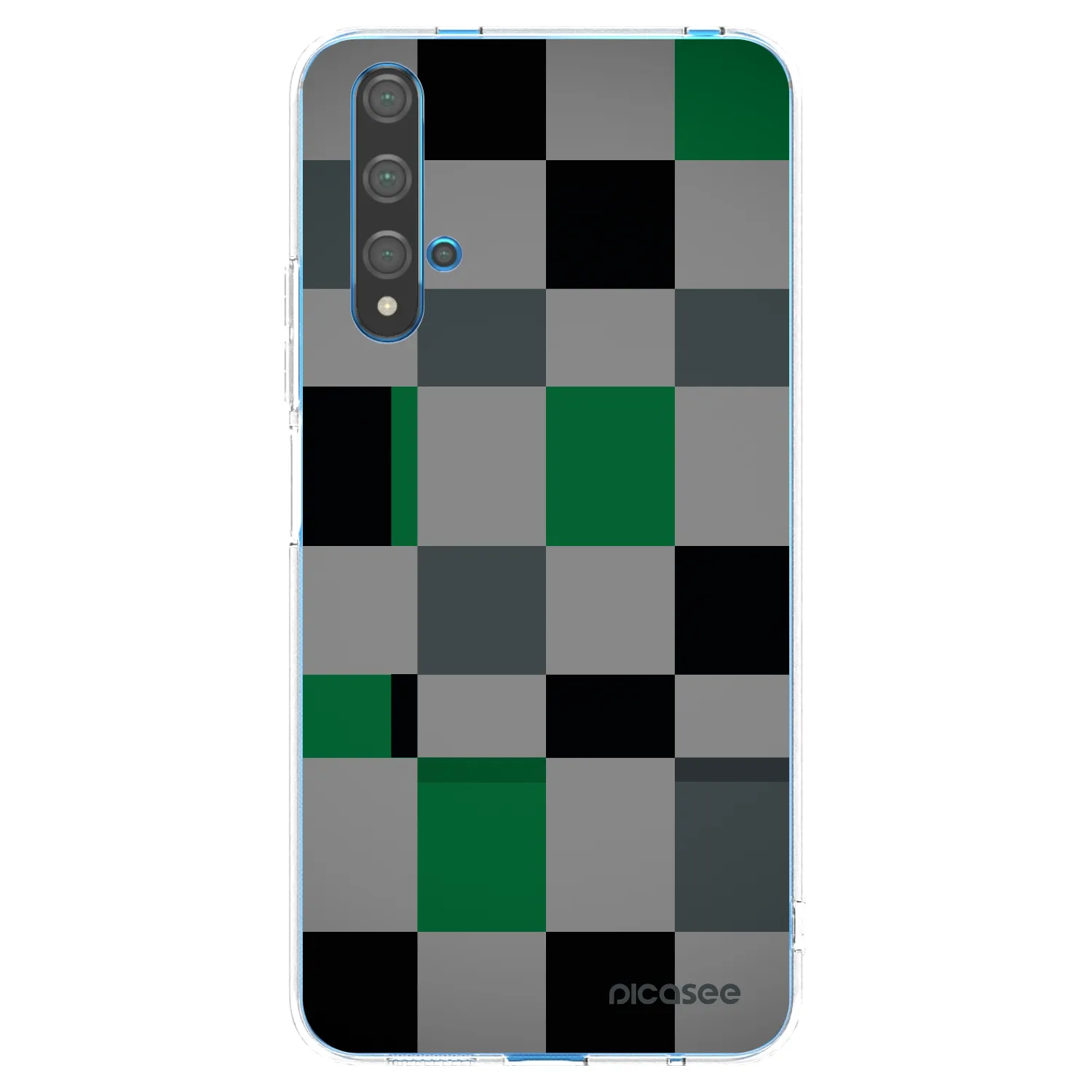 Picasee silikonska prozirna maskica za Huawei Nova 5T - Block Grid