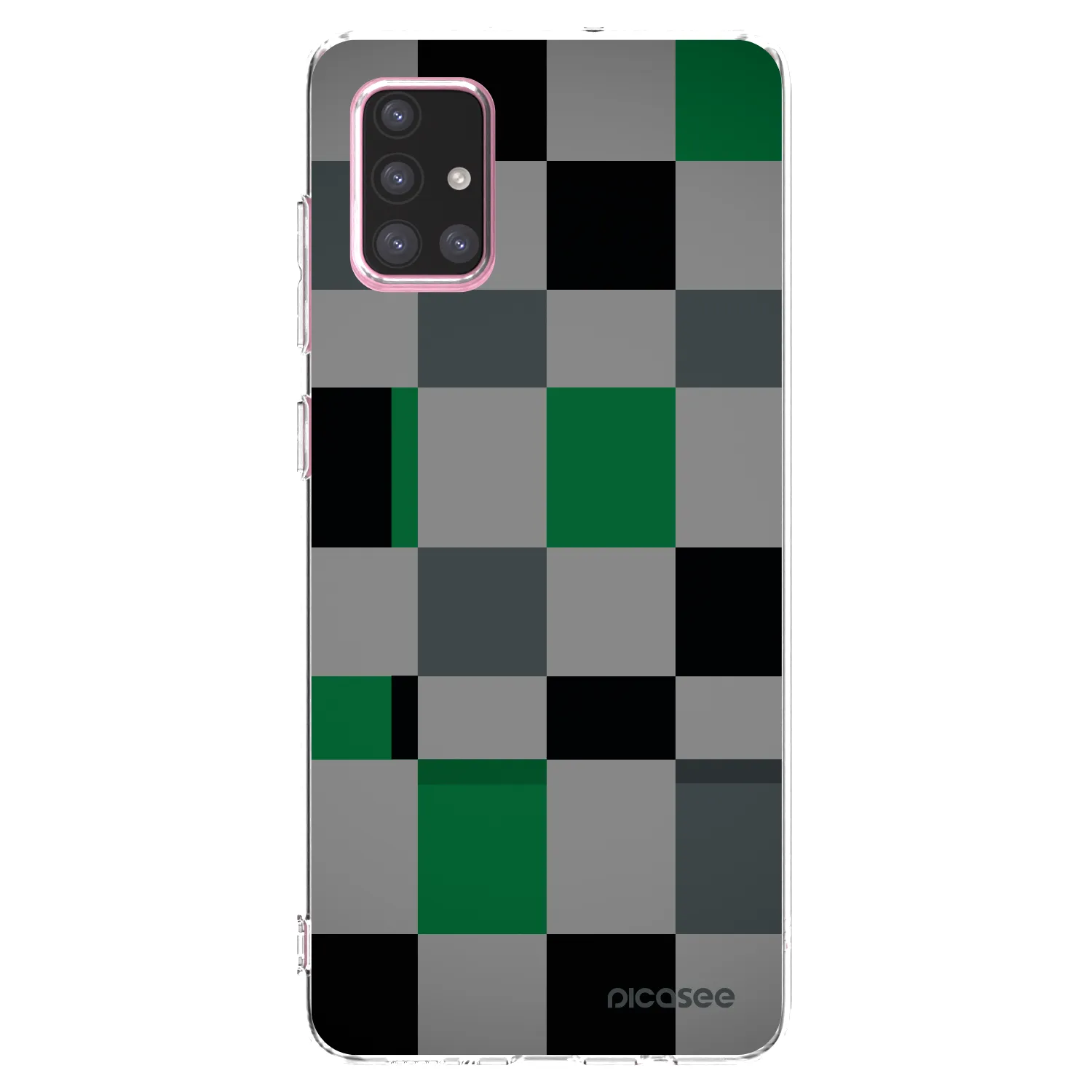 Picasee silikonska prozirna maskica za Samsung Galaxy A71 A715F - Block Grid