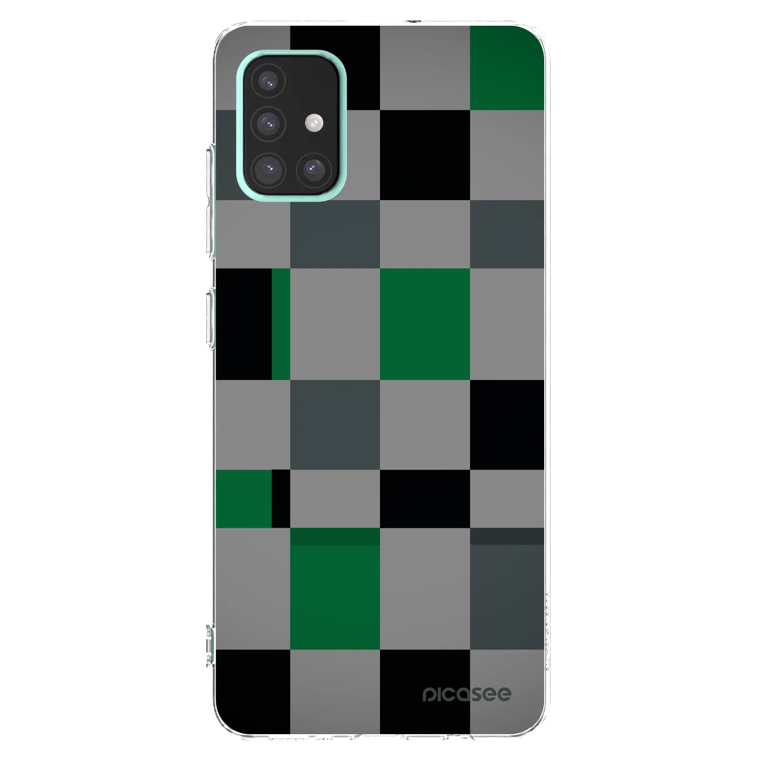 Picasee silikonska prozirna maskica za Samsung Galaxy A51 A515F - Block Grid