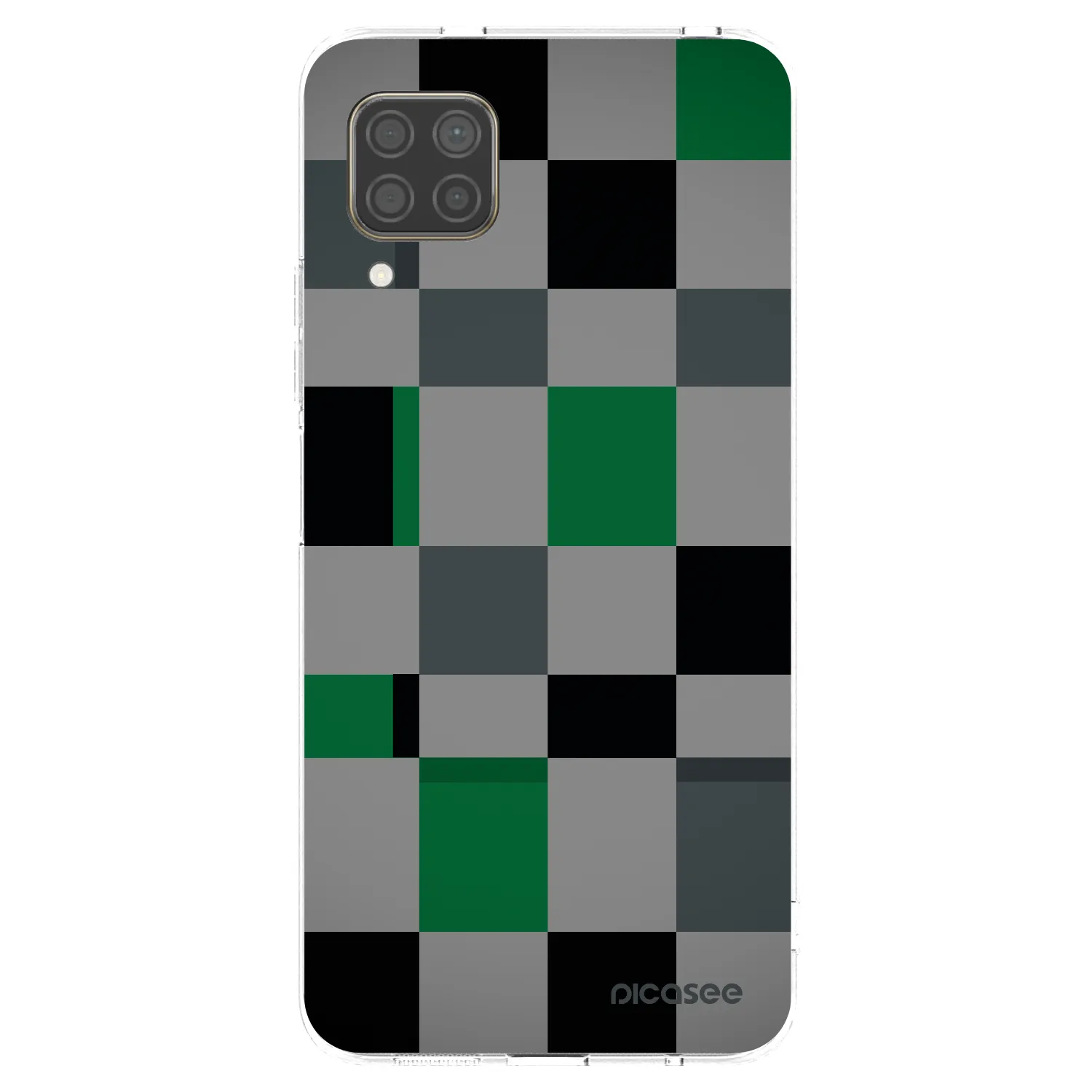 Picasee silikonska prozirna maskica za Huawei P40 Lite - Block Grid