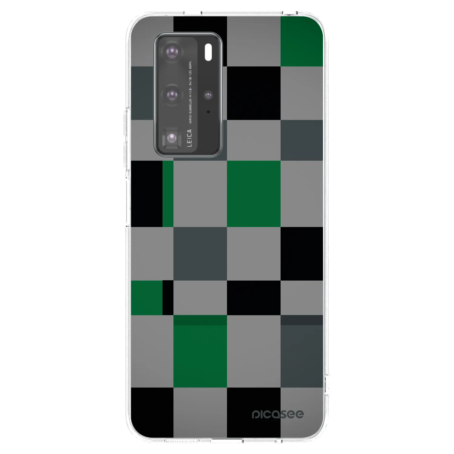Picasee silikonska prozirna maskica za Huawei P40 Pro - Block Grid