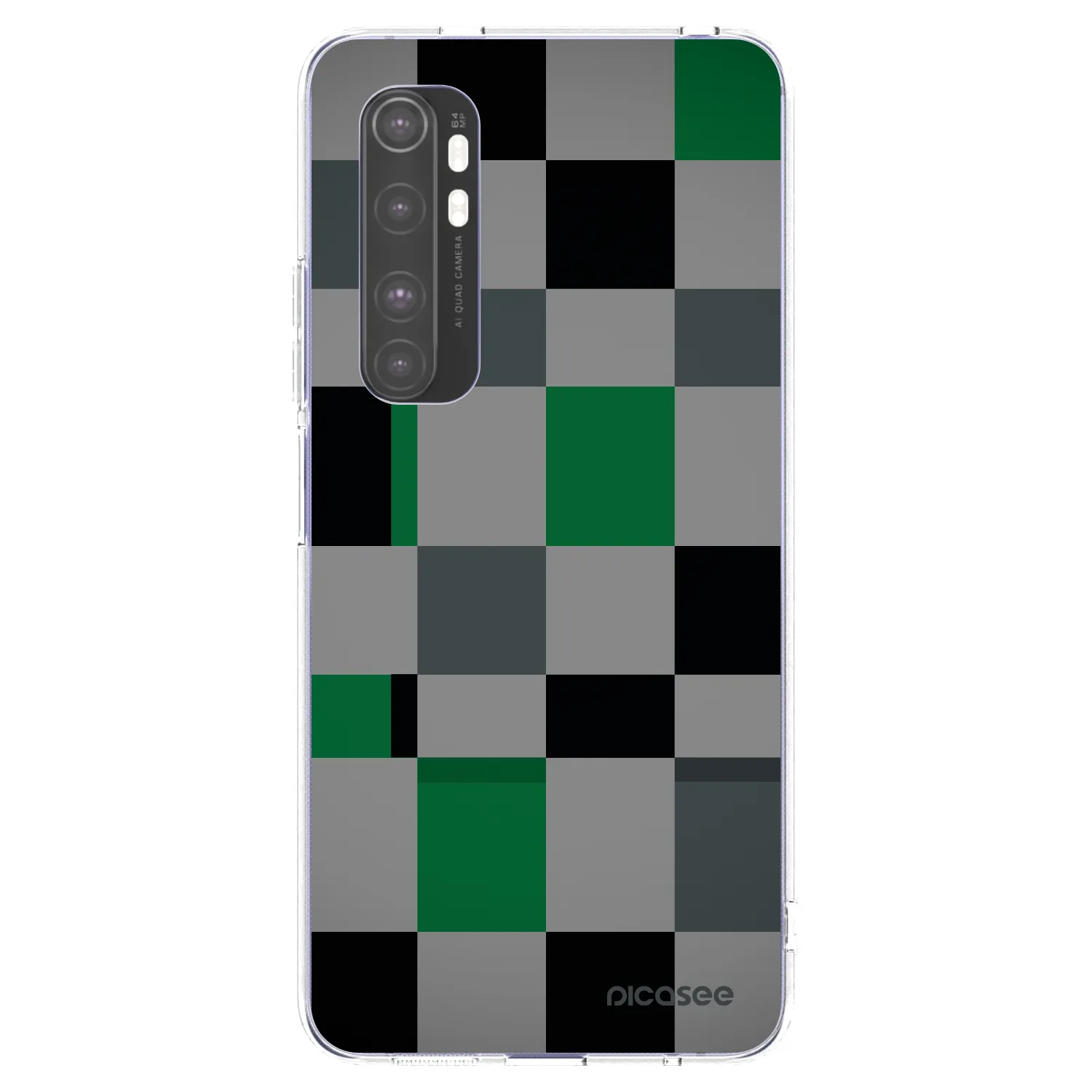 Picasee silikonska prozirna maskica za Xiaomi Mi Note 10 Lite - Block Grid