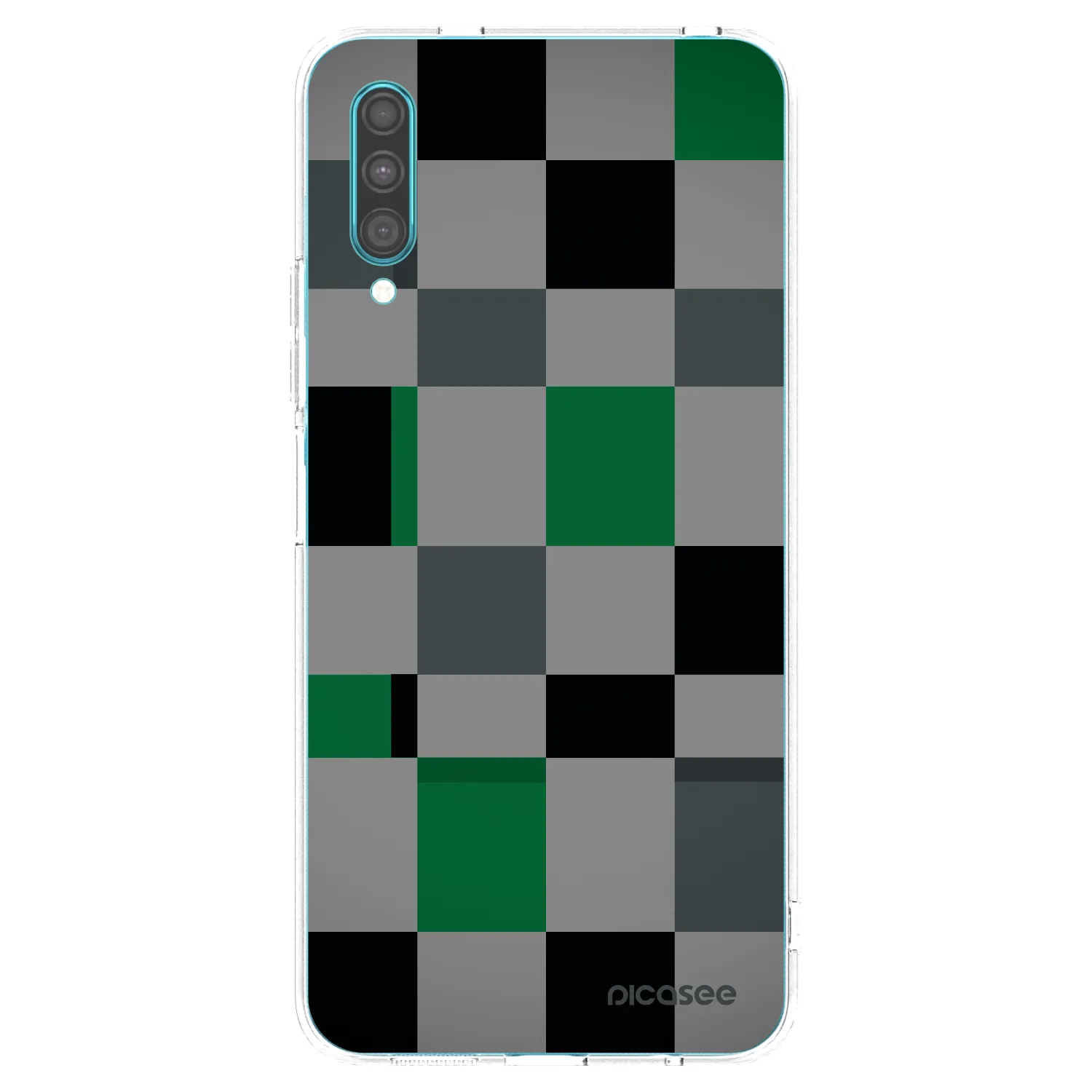 Picasee silikonska prozirna maskica za Samsung Galaxy A30s A307F - Block Grid