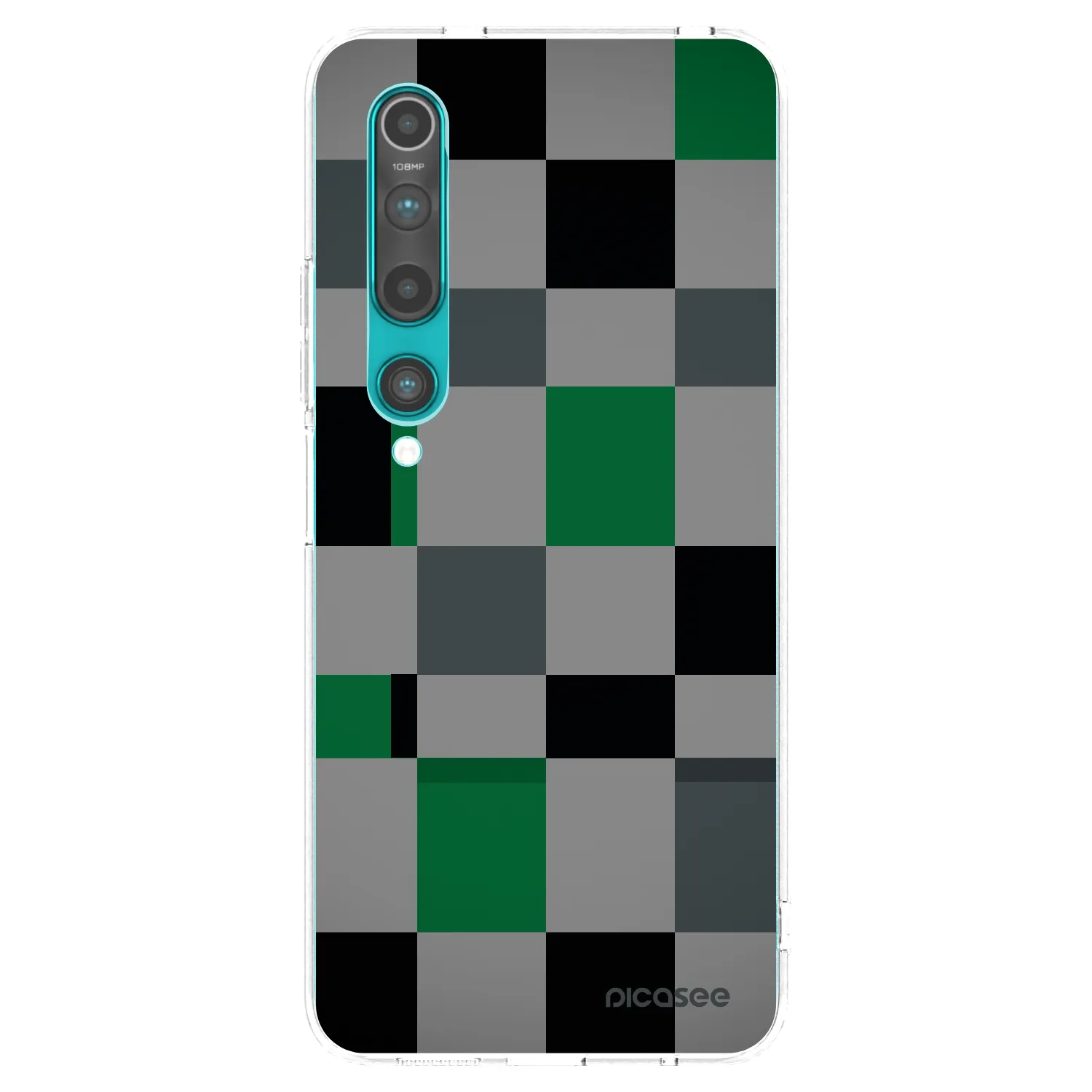 Picasee silikonska prozirna maskica za Xiaomi Mi 10 - Block Grid