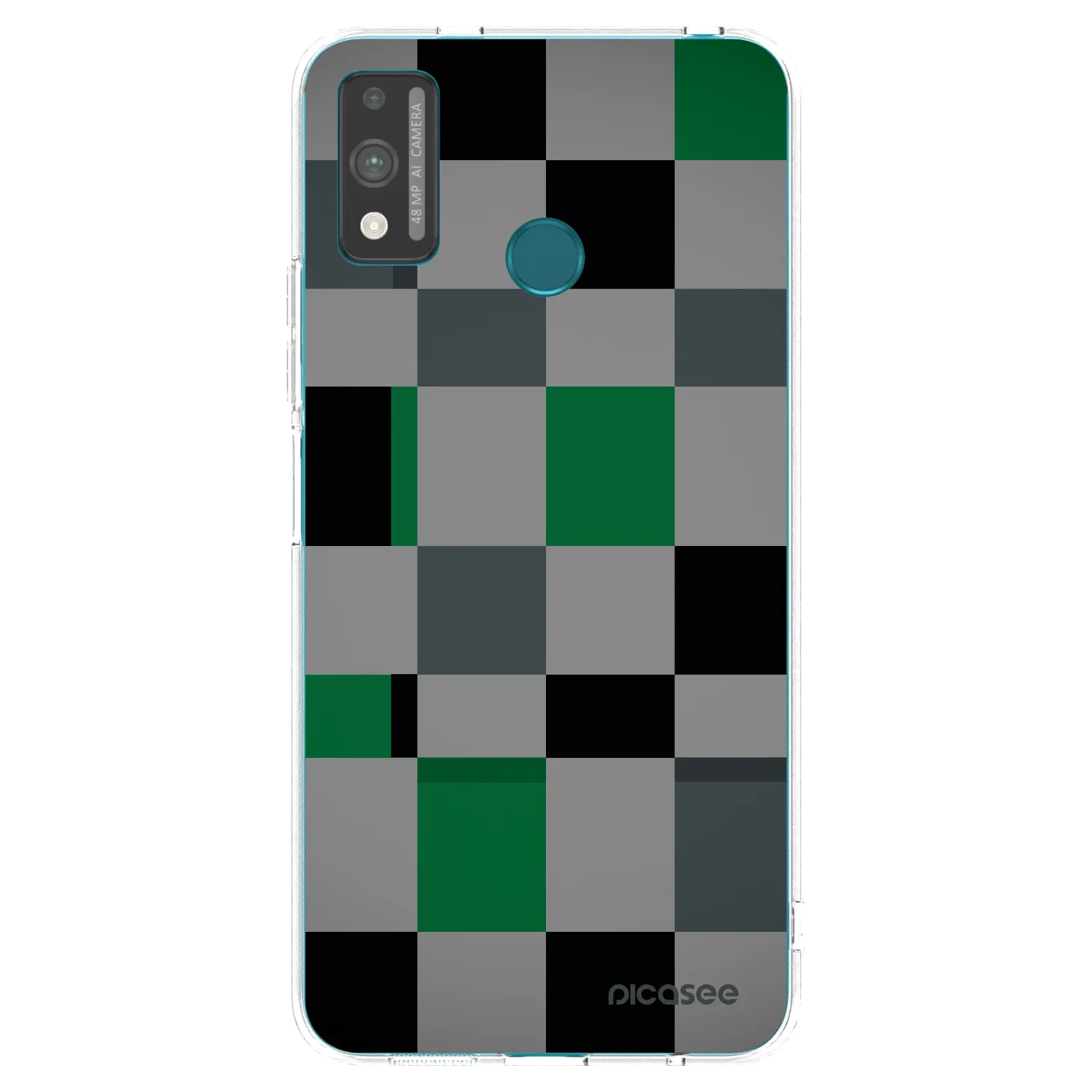 Picasee silikonska prozirna maskica za Honor 9X Lite - Block Grid