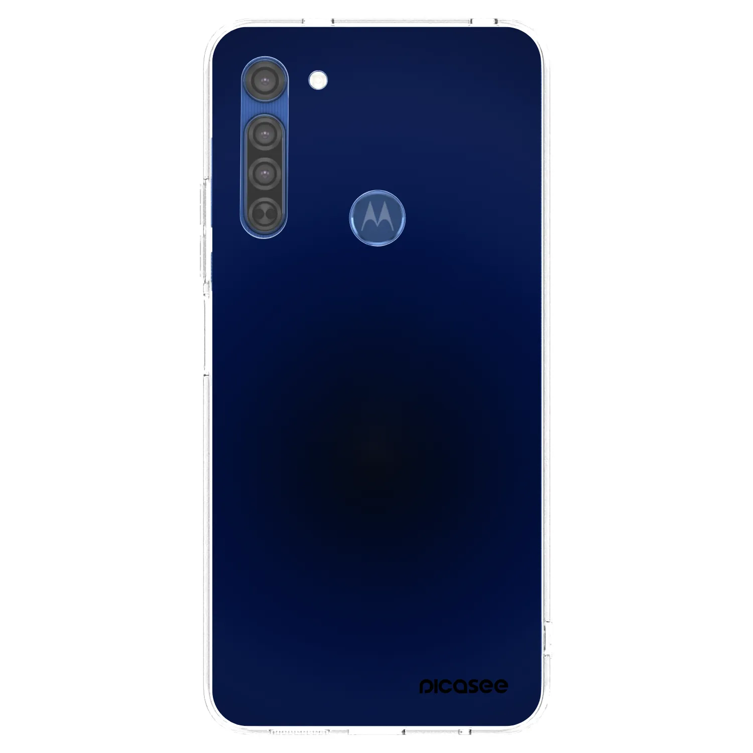 Picasee silikonska prozirna maskica za Motorola Moto G8 - Deep Ocean