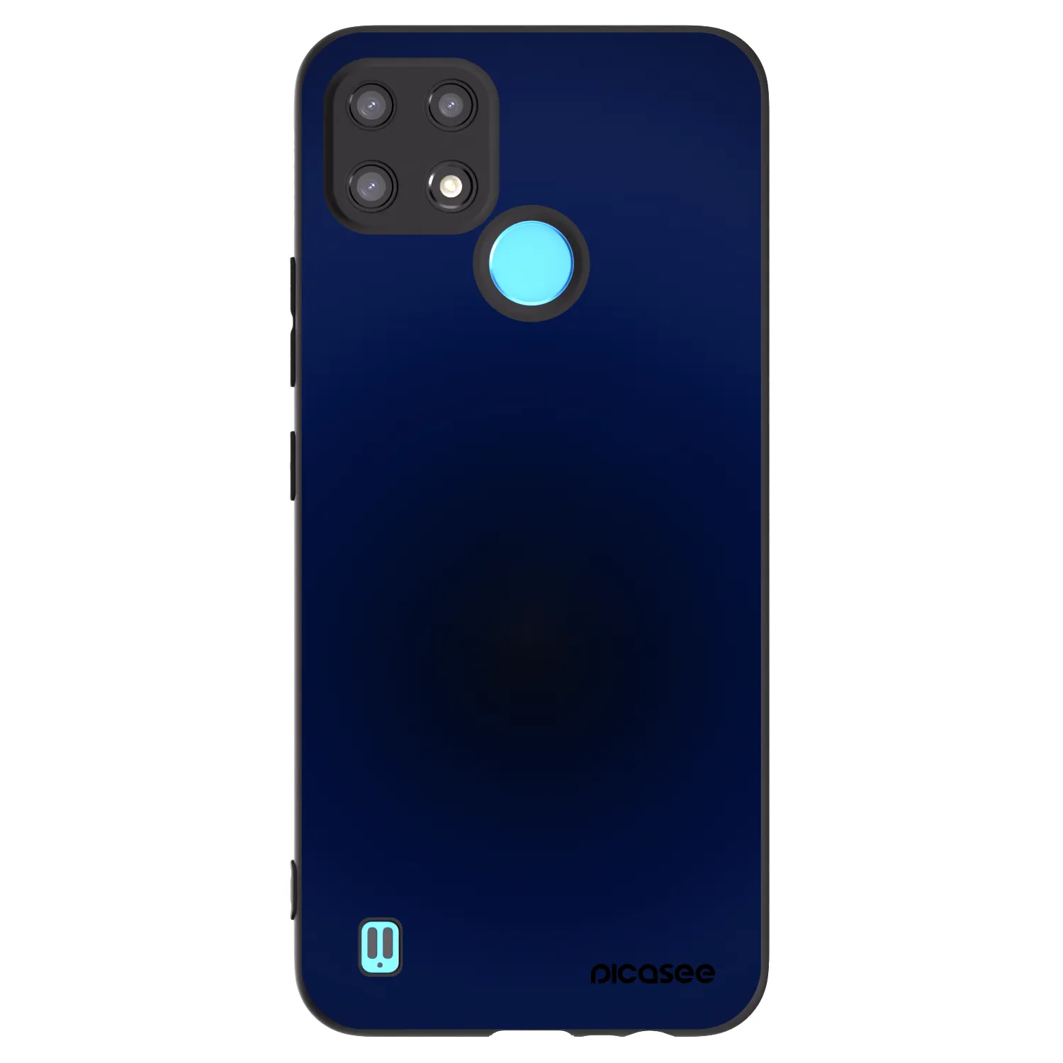Picasee crna silikonska maskica za Realme C21 - Deep Ocean