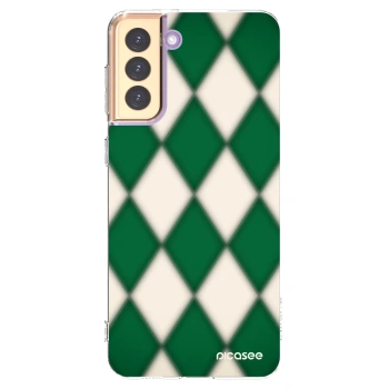 Picasee silikonska prozirna maskica za Samsung Galaxy S21+ 5G G996F - Emerald Diamond