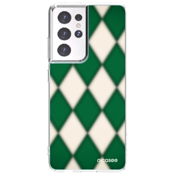 Picasee silikonska prozirna maskica za Samsung Galaxy S21 Ultra 5G G998B - Emerald Diamond