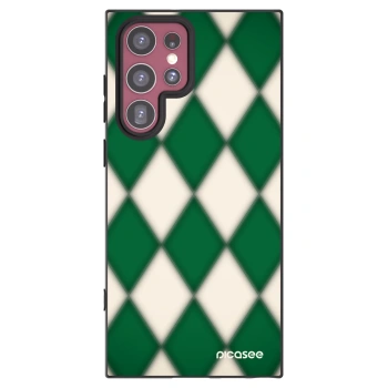 Picasee crna silikonska maskica za Samsung Galaxy S22 Ultra 5G - Emerald Diamond