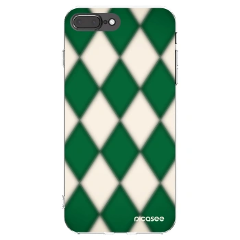 Picasee silikonska prozirna maskica za Apple iPhone 8 Plus - Emerald Diamond