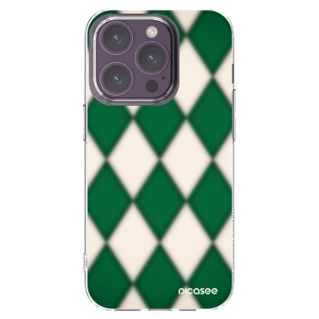 Picasee silikonska prozirna maskica za Apple iPhone 14 Pro - Emerald Diamond