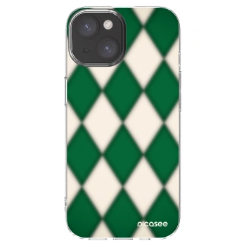 Picasee silikonska prozirna maskica za Apple iPhone 15 - Emerald Diamond