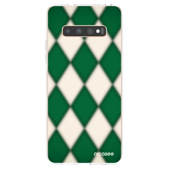 Picasee silikonska prozirna maskica za Samsung Galaxy S10 Plus G975 - Emerald Diamond