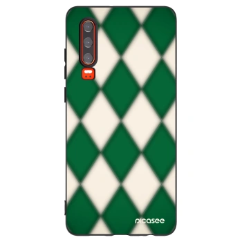 Picasee crna silikonska maskica za Huawei P30 - Emerald Diamond
