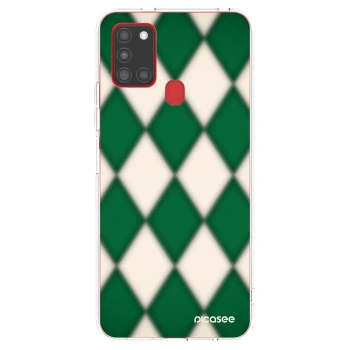 Picasee silikonska prozirna maskica za Samsung Galaxy A21s - Emerald Diamond