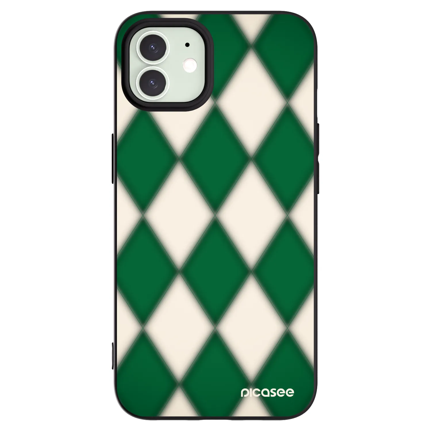 Picasee crna silikonska maskica za Apple iPhone 12 - Emerald Diamond